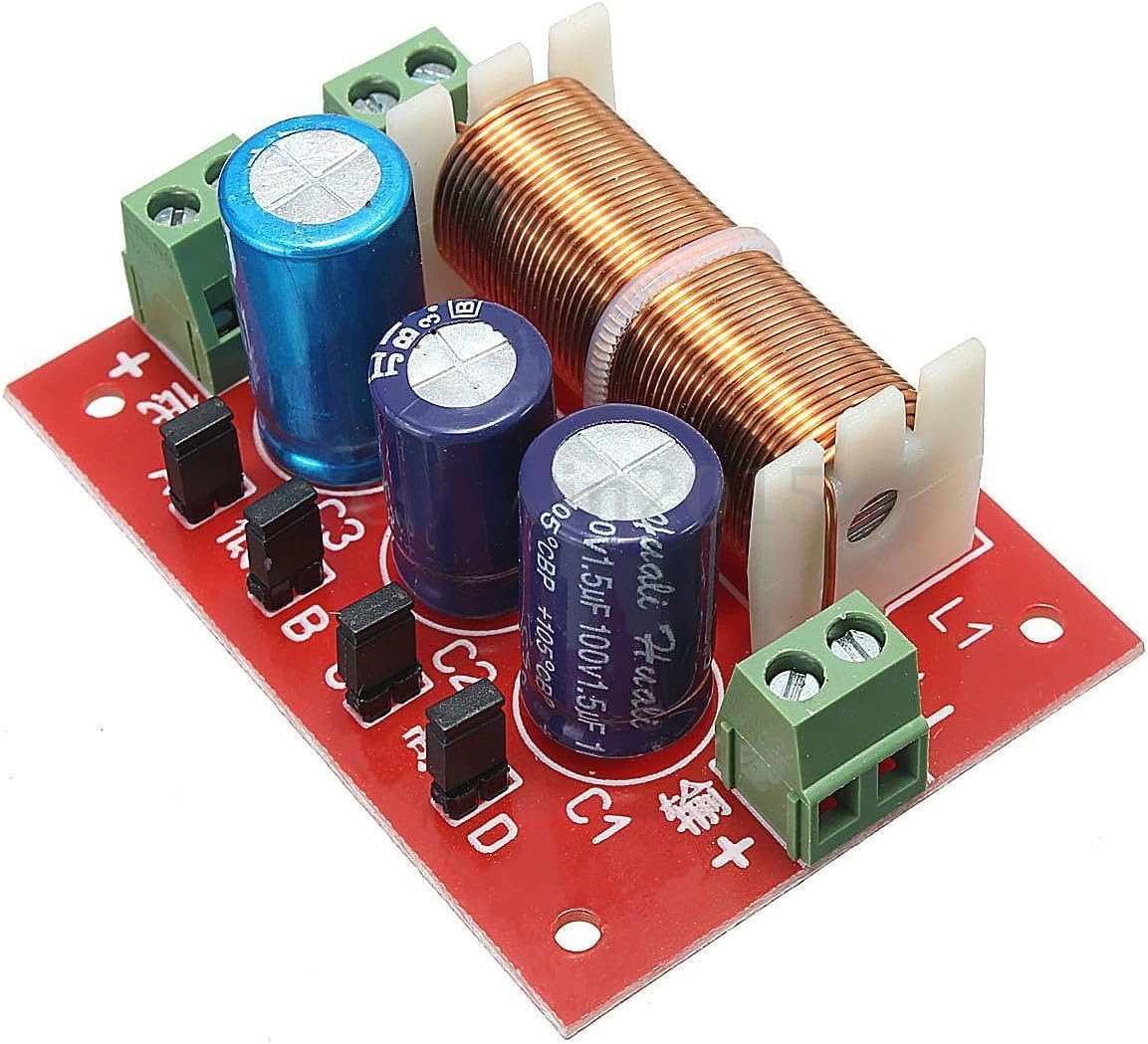 400W Adjustable Treble/Bass Frequency Divider Distributor 2-Way Speaker Audio Crossover Filters