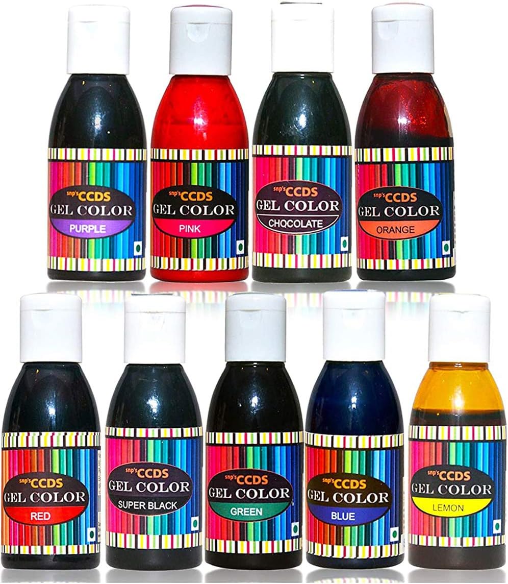 CCDS Food Gel Colour Pack 9 Colours Cooking Food Baking