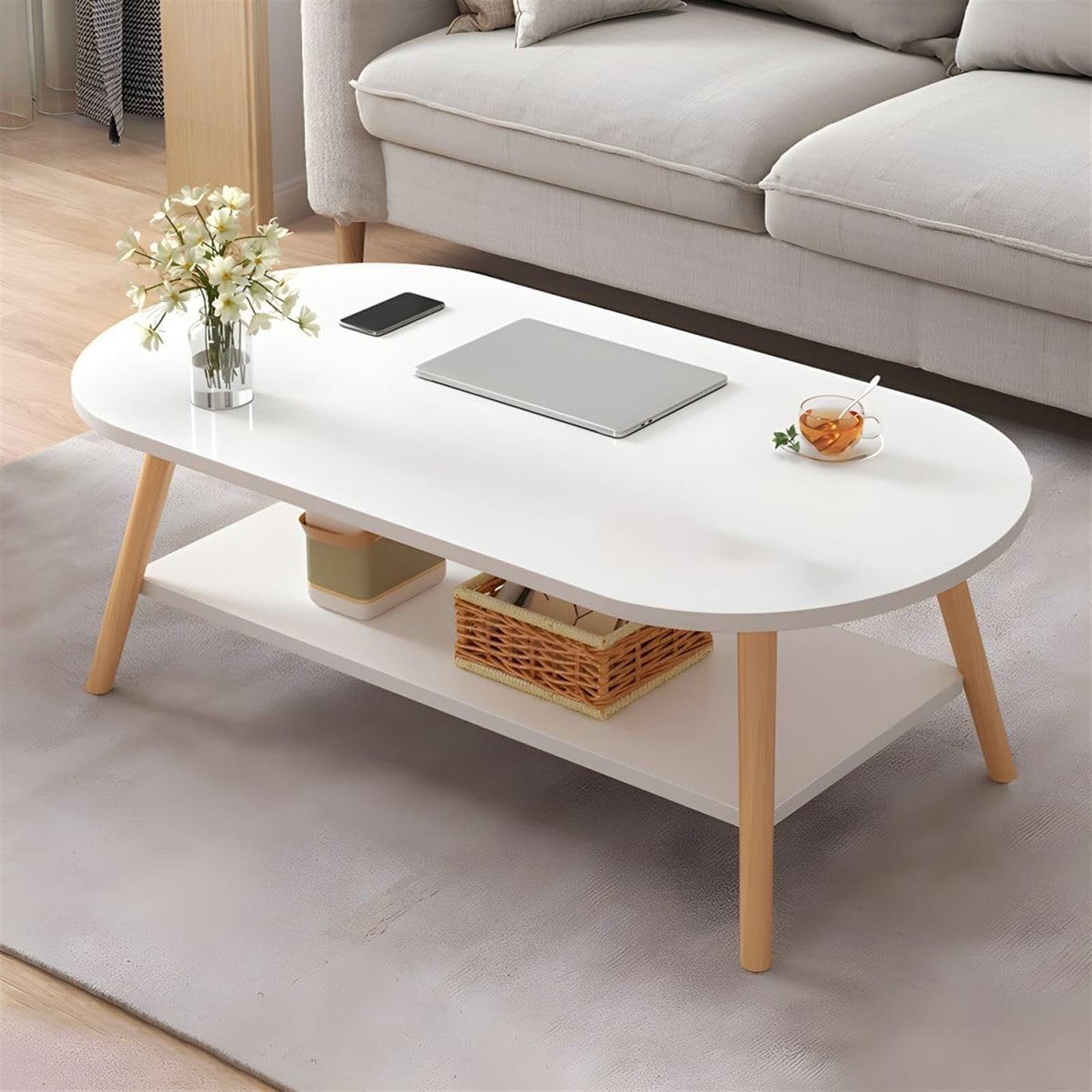 ナチュラルウッド 楕円形センターテーブル 楽天市場】センターテーブル テーブル 木製テーブル 木製 楕円