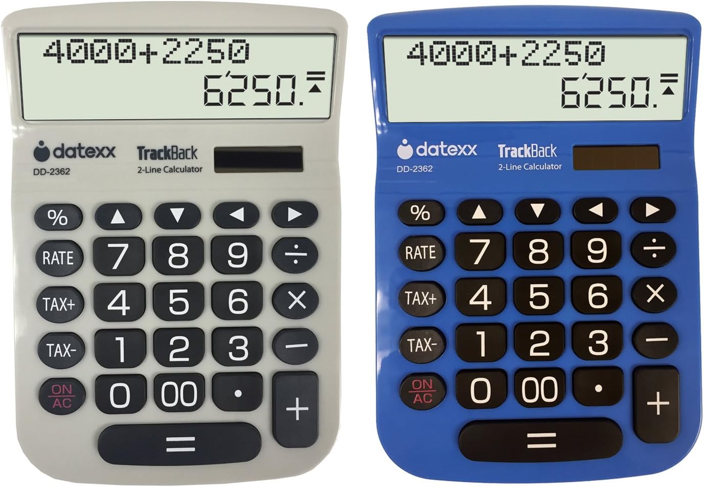 Teledex DTXDD2362 2-Line TrackBack Large Desktop Calculator
