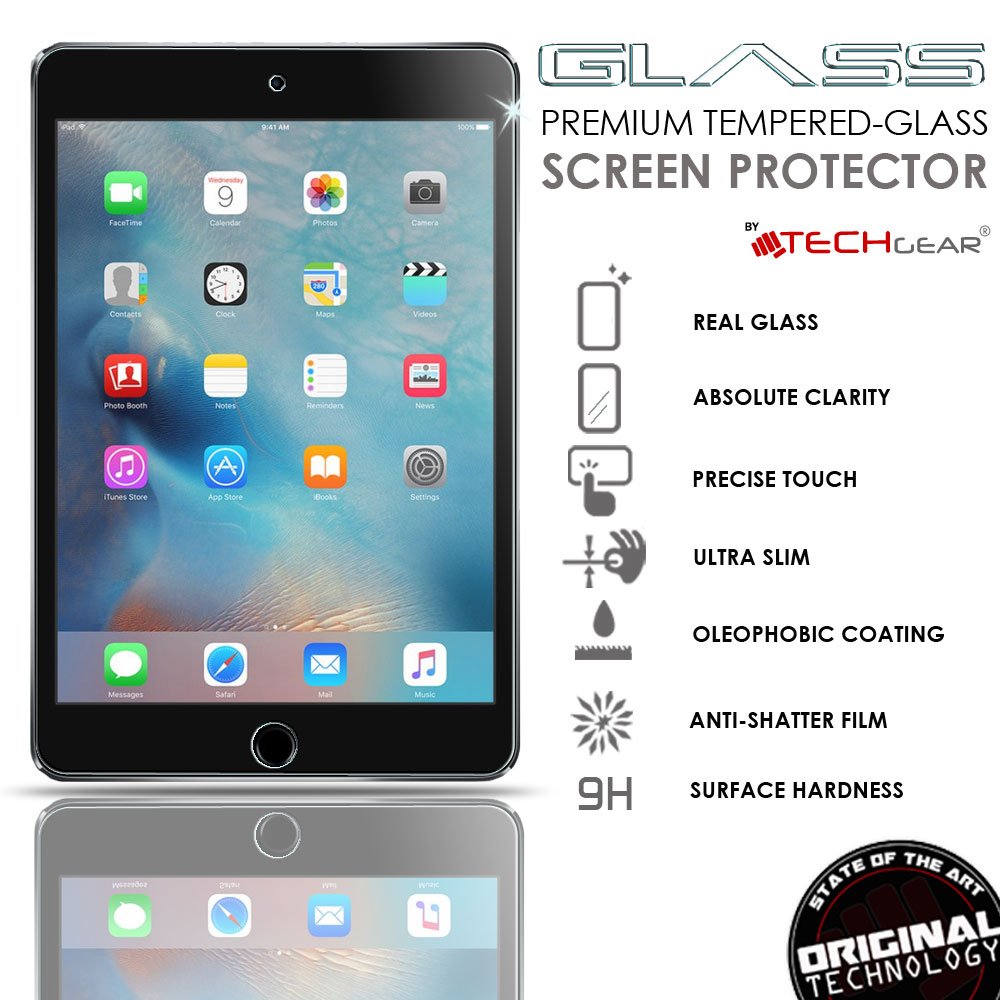 JETech Schermbeschermer – Gehard Glas – Voor IPad Mini 5 En Mini 4 – 2 Stuks – HD Doorzichtig – Bubbelvrij