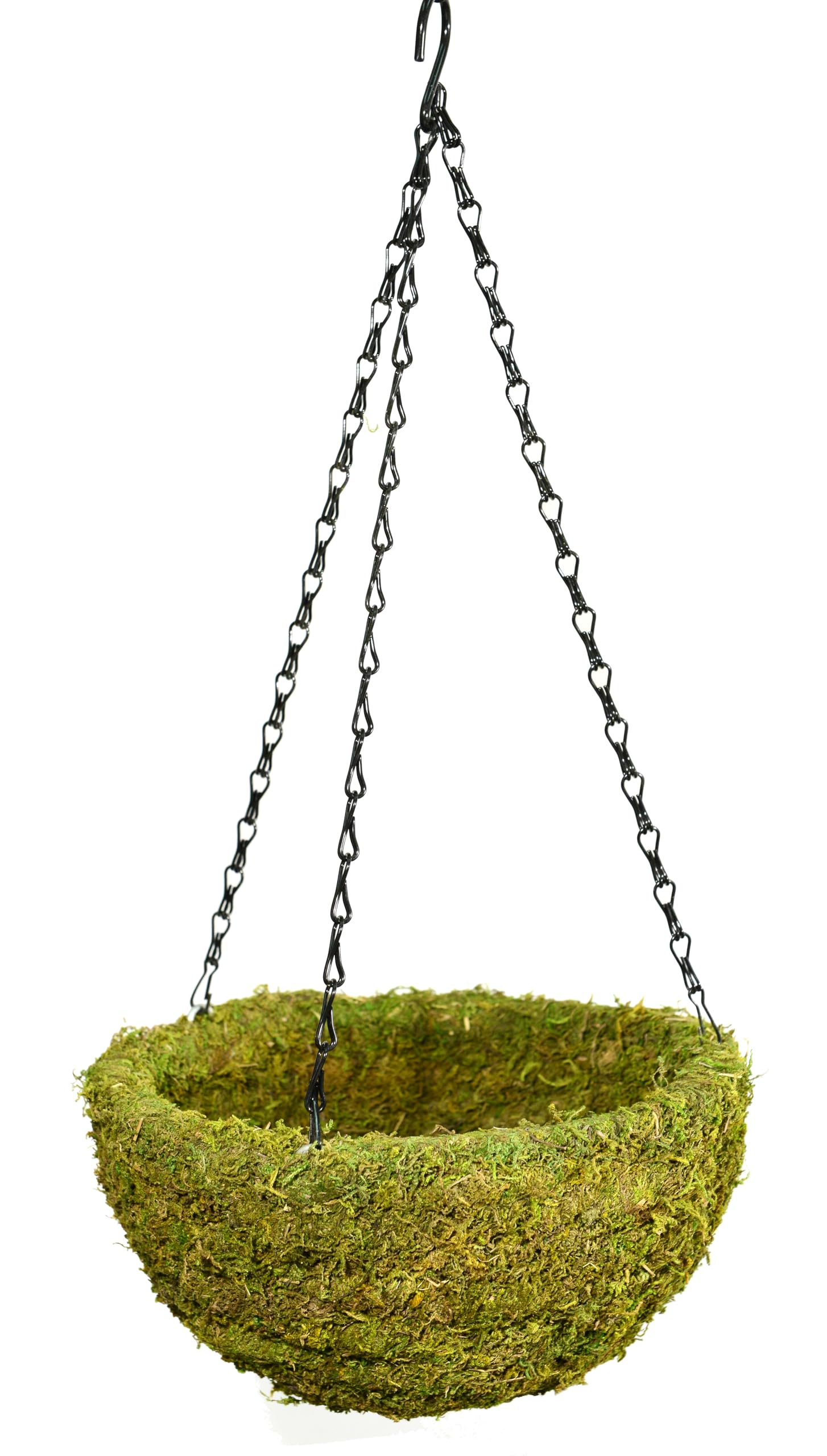 SUPERMOSS (29202) MossWeave Hanging Basket - Round, Fresh Green, Small (12.5" Diameter)
