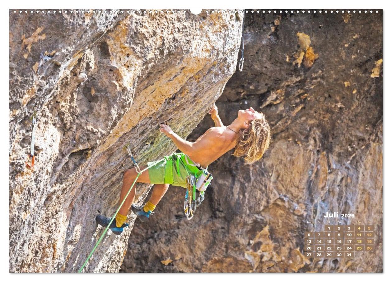 Bouldern: Klettern extrem (hochwertiger Premium Wandkalender 2026 DIN A2 quer), Kunstdruck in Hochglanz: Bouldern: Fingerübungen an der Steilwand - Klettern am Limit (CALVENDO Sport)