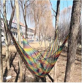 Climbing Cargo Net Playground Climbing Cargo Net Polyester Double Layers Cargo Net Climbing for Kids Backyard Tree House Rope Bridge Net Double Layers (Size : 3X4.5m)