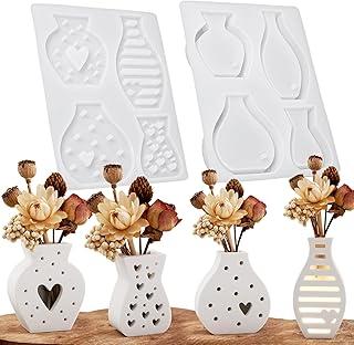 Silikonform Vase 4 Stück Mini Vase Silikonformen Gießformen Epoxidharz Formen Silikonform Blumentöpfe Gießpulver Formen Gips Gießen Formen Betonformen Gipsformen Zum Gießen Harzformen Silikon Vaseform