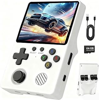Retro Konsole Handheld mit über 20.000 Spielen – Tragbare 3,5 Zoll IPS Gaming Konsole, Linux System, Portable Spielkonsole für nostalgische Gamer, Familie & Freunde (G34)