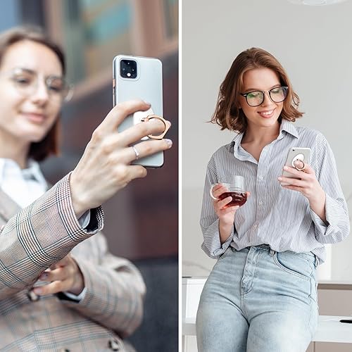 Miniatura 5 de Soporte de anillo transparente para teléfono celular, soporte para anillo de teléfono celular, soporte de dedo con rotación de 360 grados, soporte