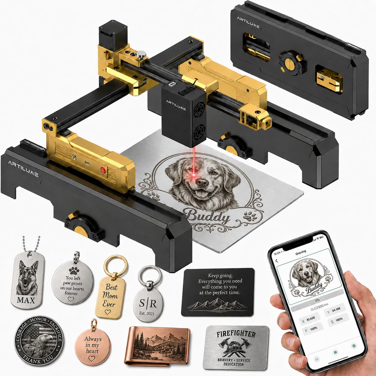 Photo 1 of Artilume IR1W Laser Engraver for Metal with App Control