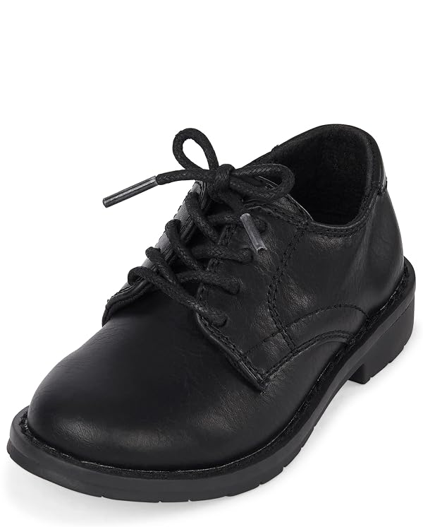 The Children's Place,boys,The Children's Place Toddler Boys Dress Shoes,and Toddler Lace Up Dress Shoes,Black,6 Toddler by The Children's Place - Used condition - US$20.07