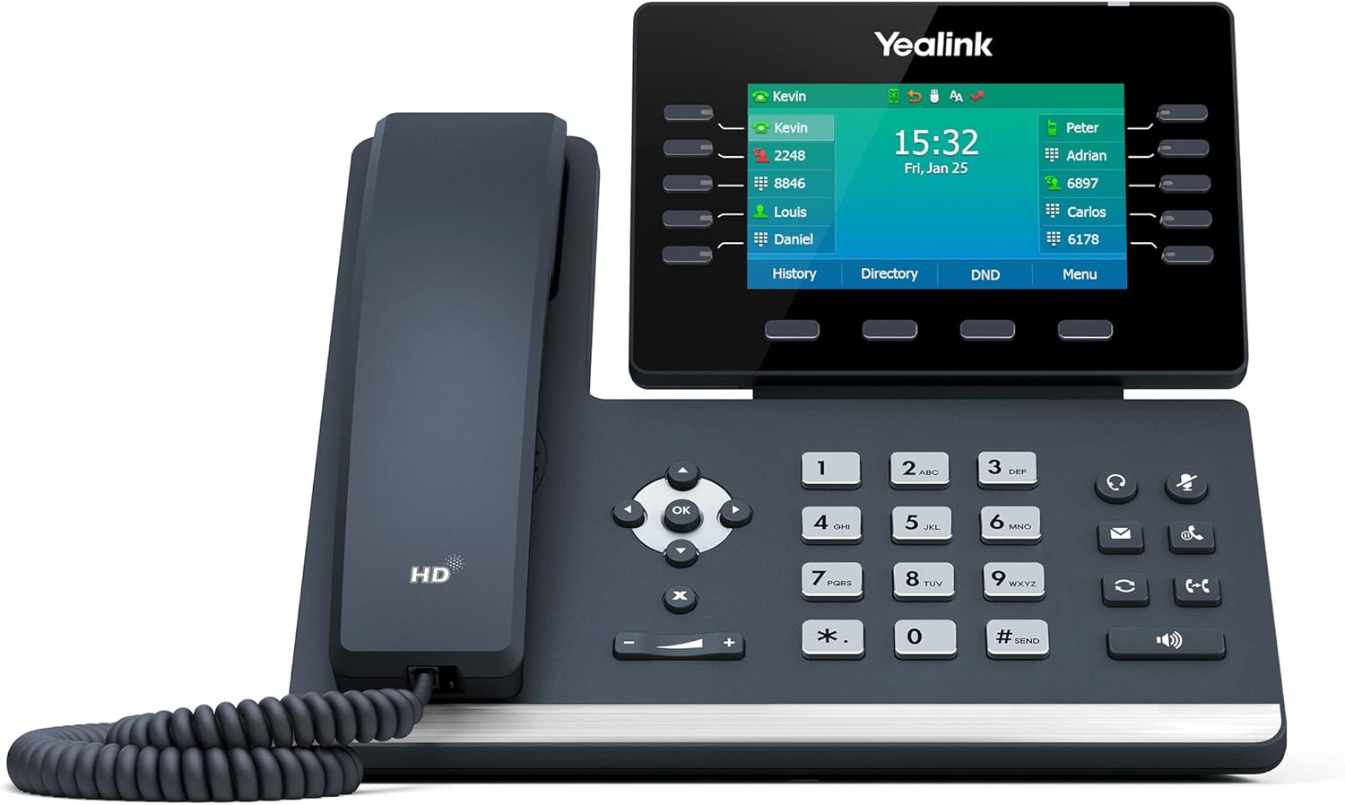 Yealink T54W IP Phone [5 Pack] - Power Adapters Included (Renewed)