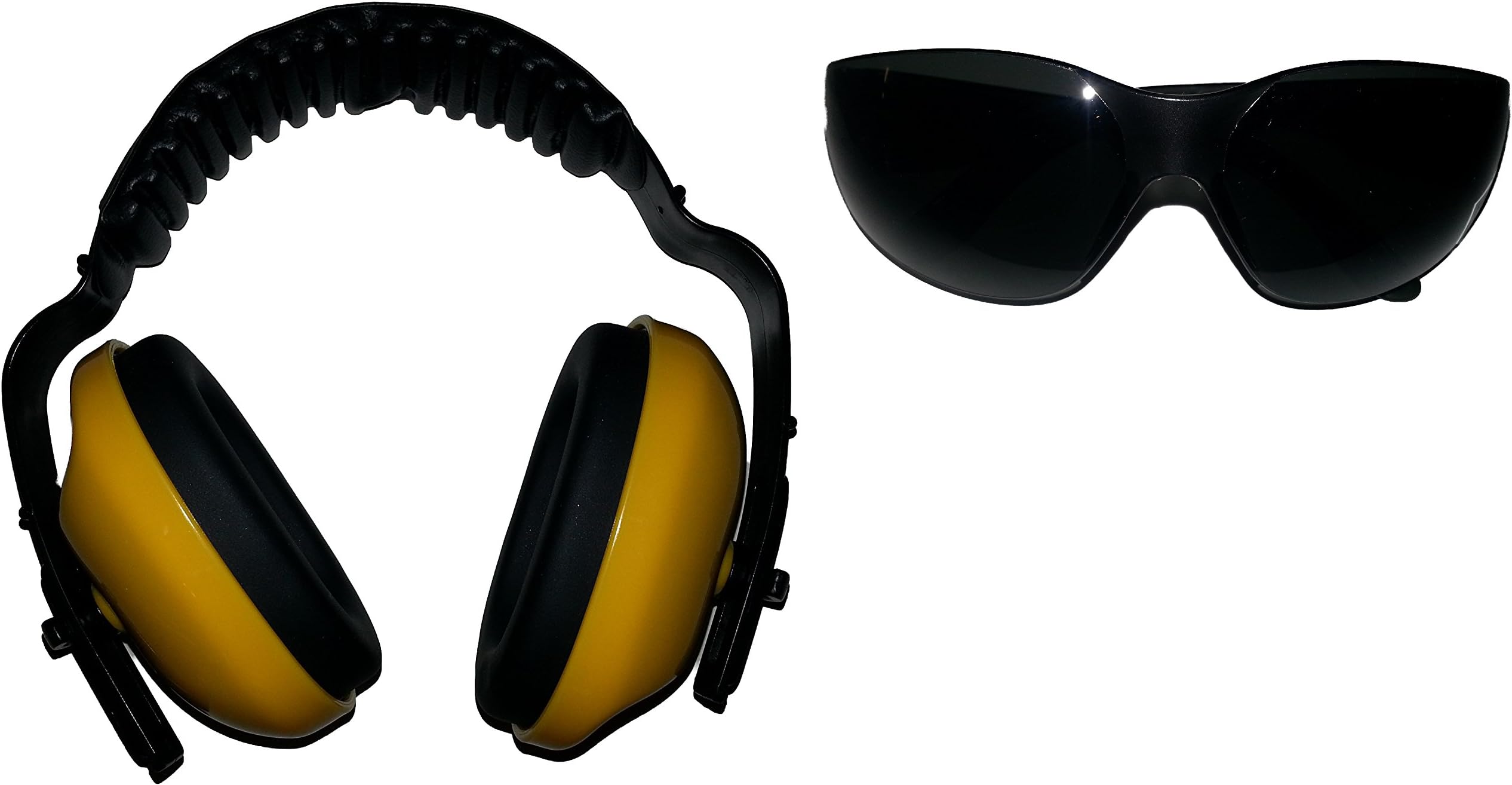 Forester Ear Muff 21 DB and Safety Glasses 2 Piece Bundle