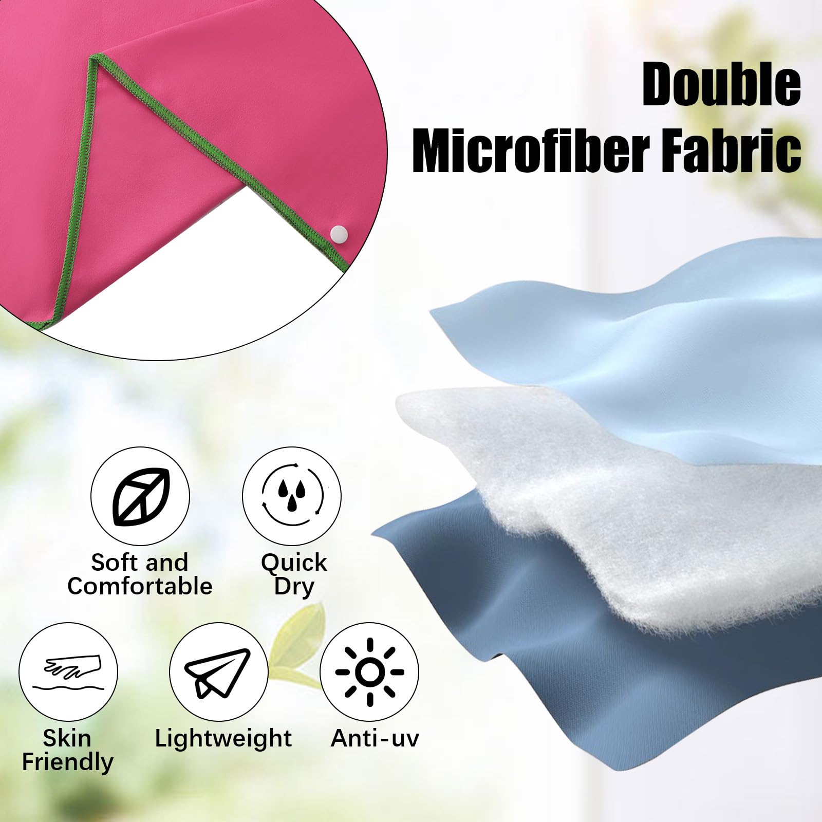 Poncho Toalla Adulto Hombre Mujer de Microfibra Extra Largo Secado Rápido Ligero Tamaño Universal para Natación Playa