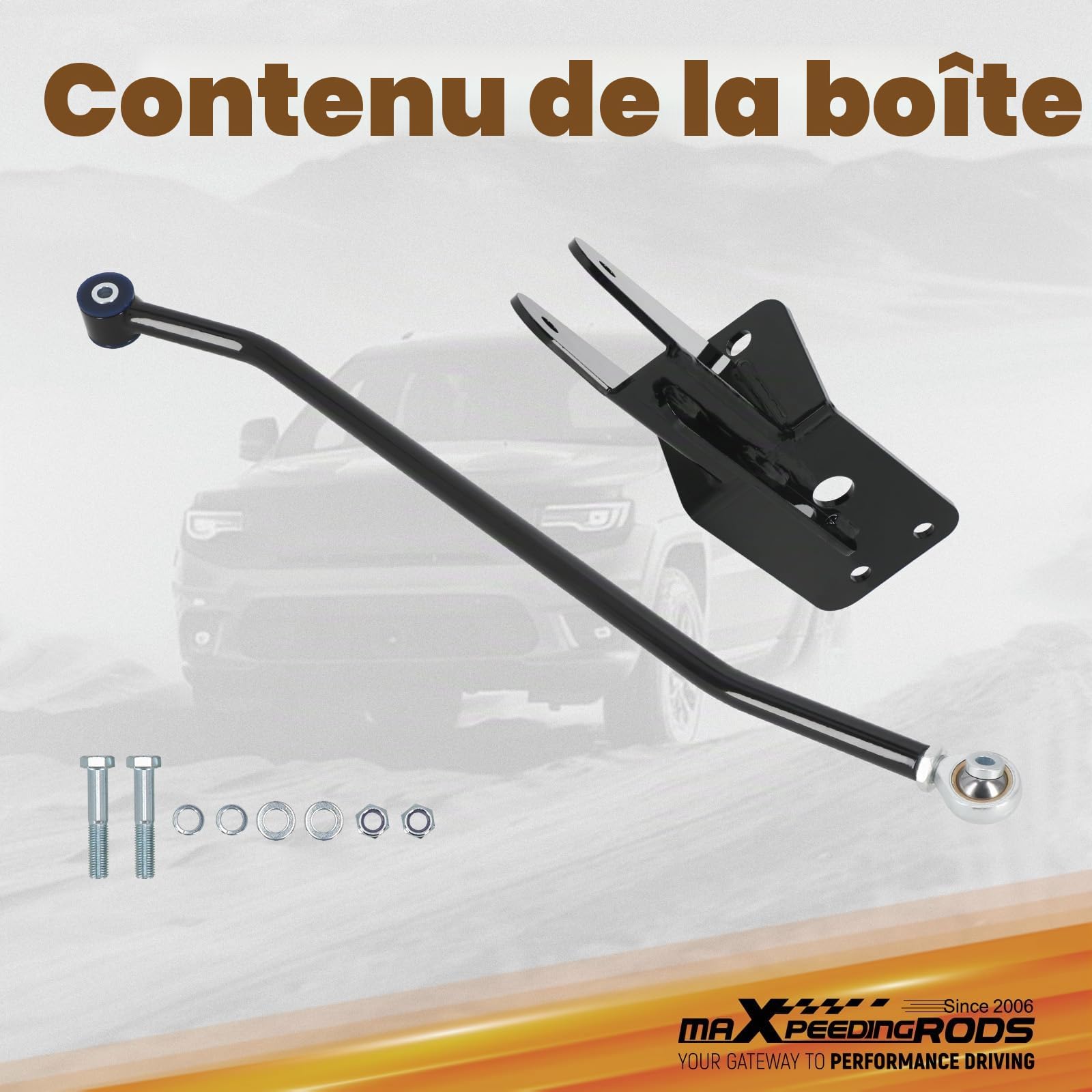 maXpeedingrods Bras de Direction avant Réglable pour Jeep Cherokee XJ 1984‑2001 | Ne Convient Pas Aux VéHicules à Conduite à Droite (Rhd), Acier, Surface RevêTue De Poudre