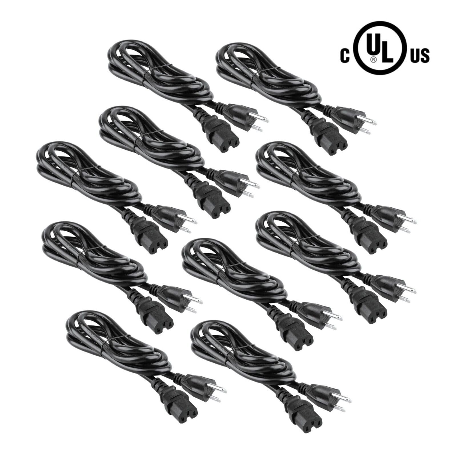 RiteAV - Cavo di alimentazione resistente 14AWG (NEMA 5-15P a C15) 0,6 m (confezione da 10)