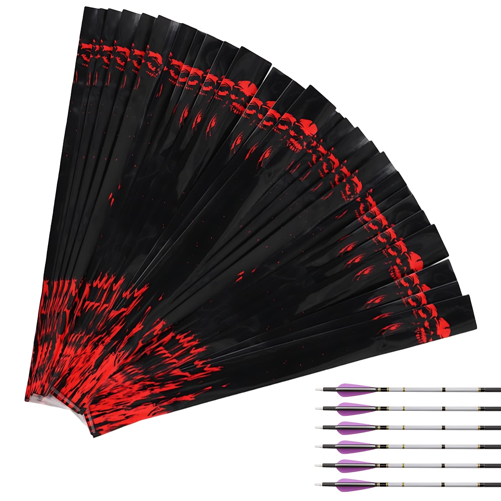 Archwang A Rchwang Rrow Sticker Wraps, 30Pieces Universal Heat Shrinkable Dhesive Rrow Wraps Sticker, Enhanced Rrow Identification, Easy Rrow Locating