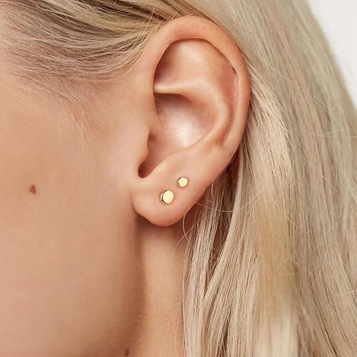 Miniatura 6 de Aretes con Cierre de Tornillo de Bola de Plata de Ley 925 Tachuelas con Cierre de Bola de Seguridad para Dormir Aretes de Tachuela para Hombres