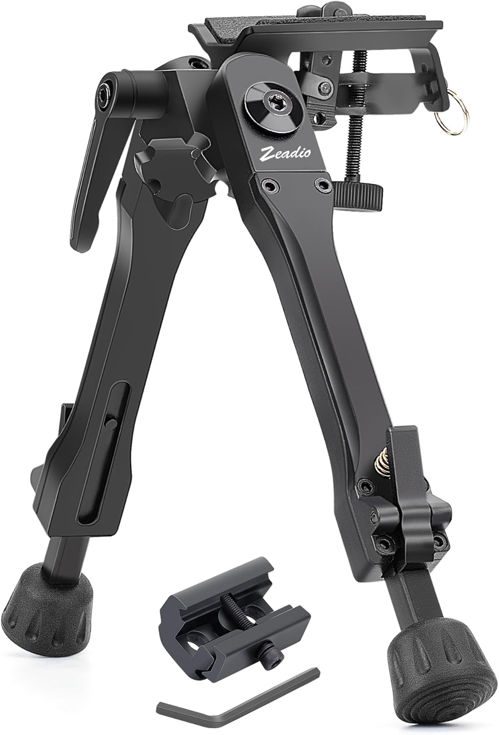 Zeadio Pivot Tiltable Bipod with Sling Mount and Adapter for Picatinny Weaver Rail, 7 to 10 Inches (F19S)