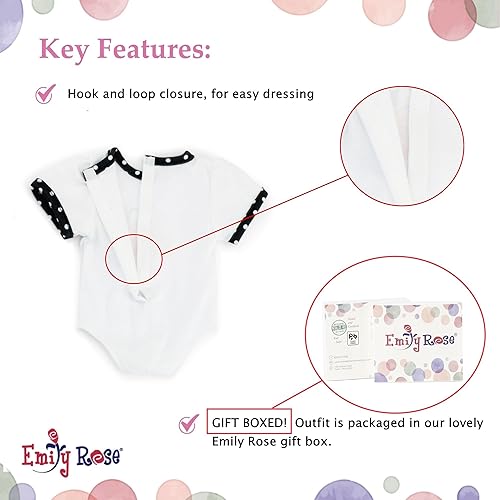 Miniatura 5 de Emily Rose Ropa de muñeca de 18 pulgadas, 3 piezas, falda tutú de unicornio naranja y negro, disfraz de Halloween para muñecas de 18 pulgadas,