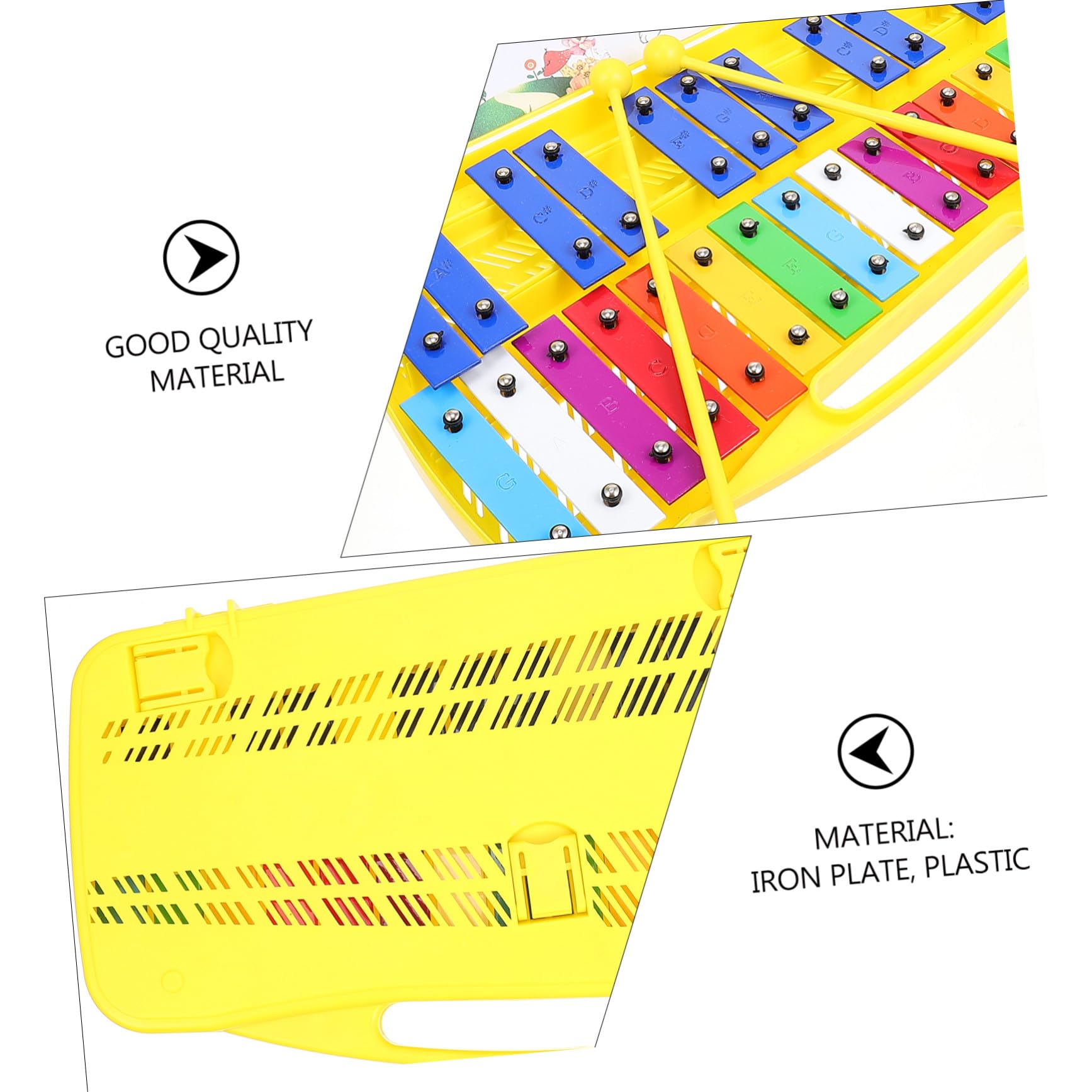 Metallofono a 25 Note in Lamiera di Ferro, Set 1 Pezzo, Blu per Bambini | Metallofono Note, Strumento Orff, Suono Chiaro, Delicato sulla Pelle, Gioco Educativo per Apprendimento Musicale