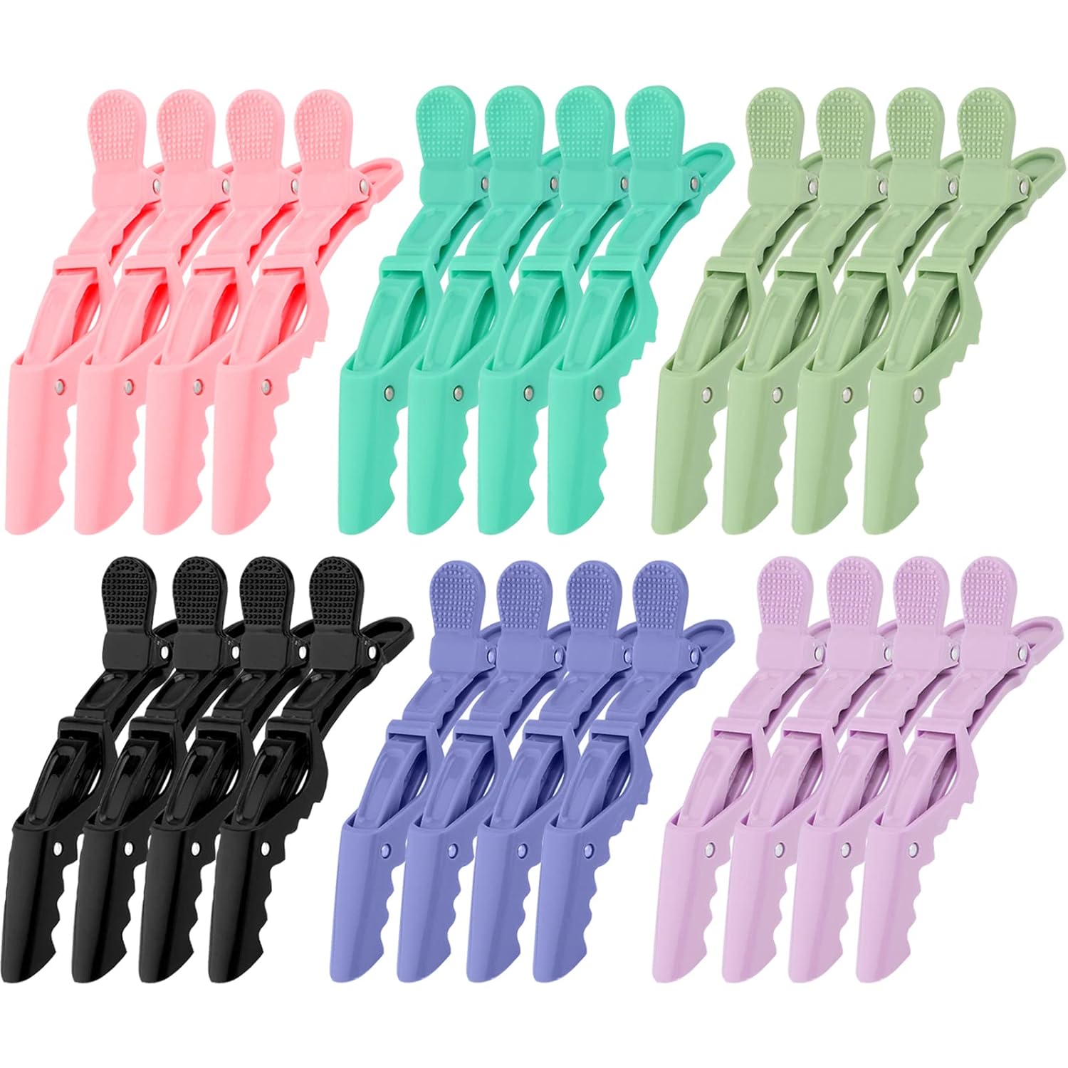 Ondder 24 Pack Alligator Hair Clips for Styling Sectioning
