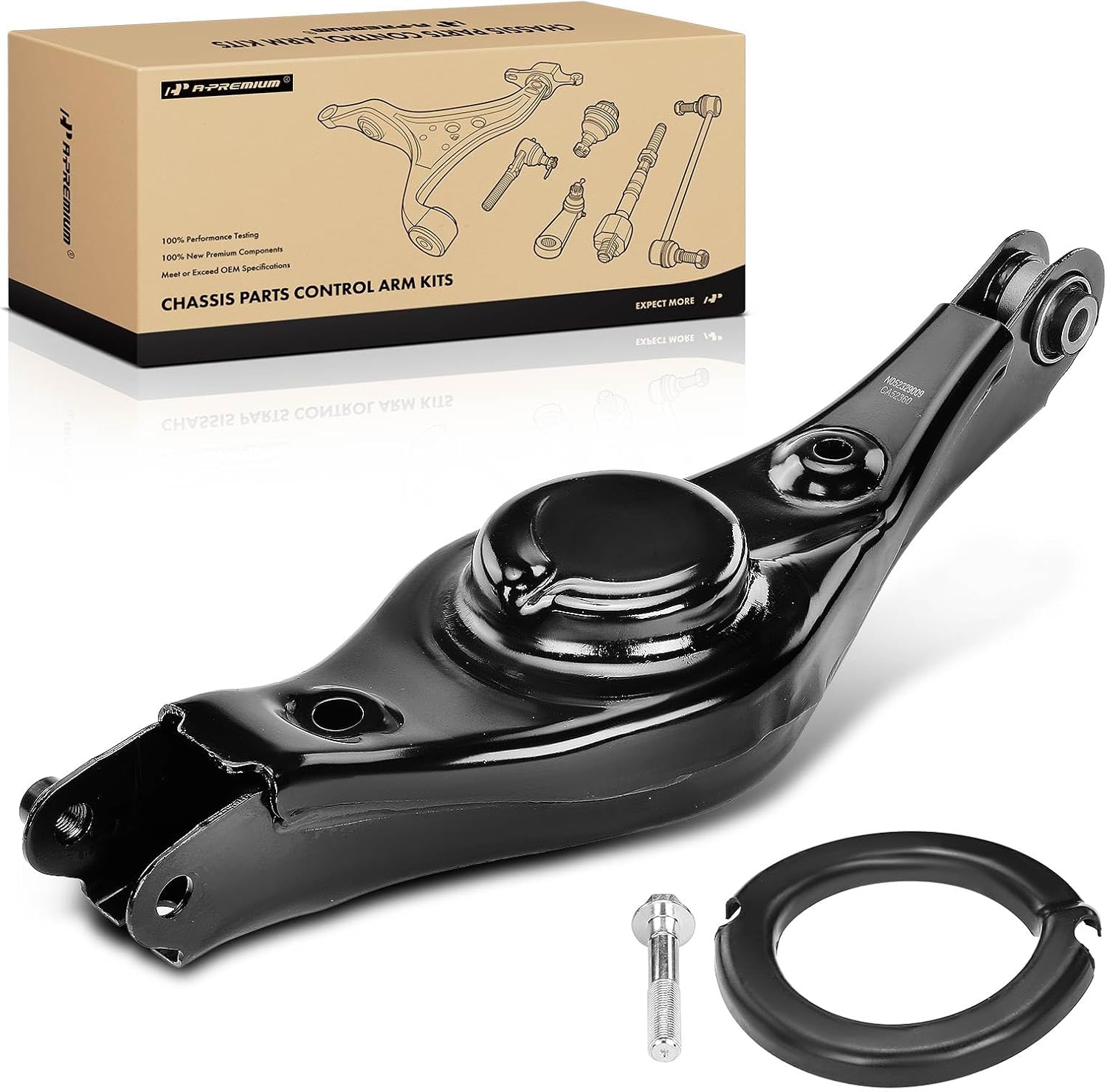 A-Premium Rear Left Lower Control Arm, with Bushing, Compatible with Honda Odyssey 2011-2017