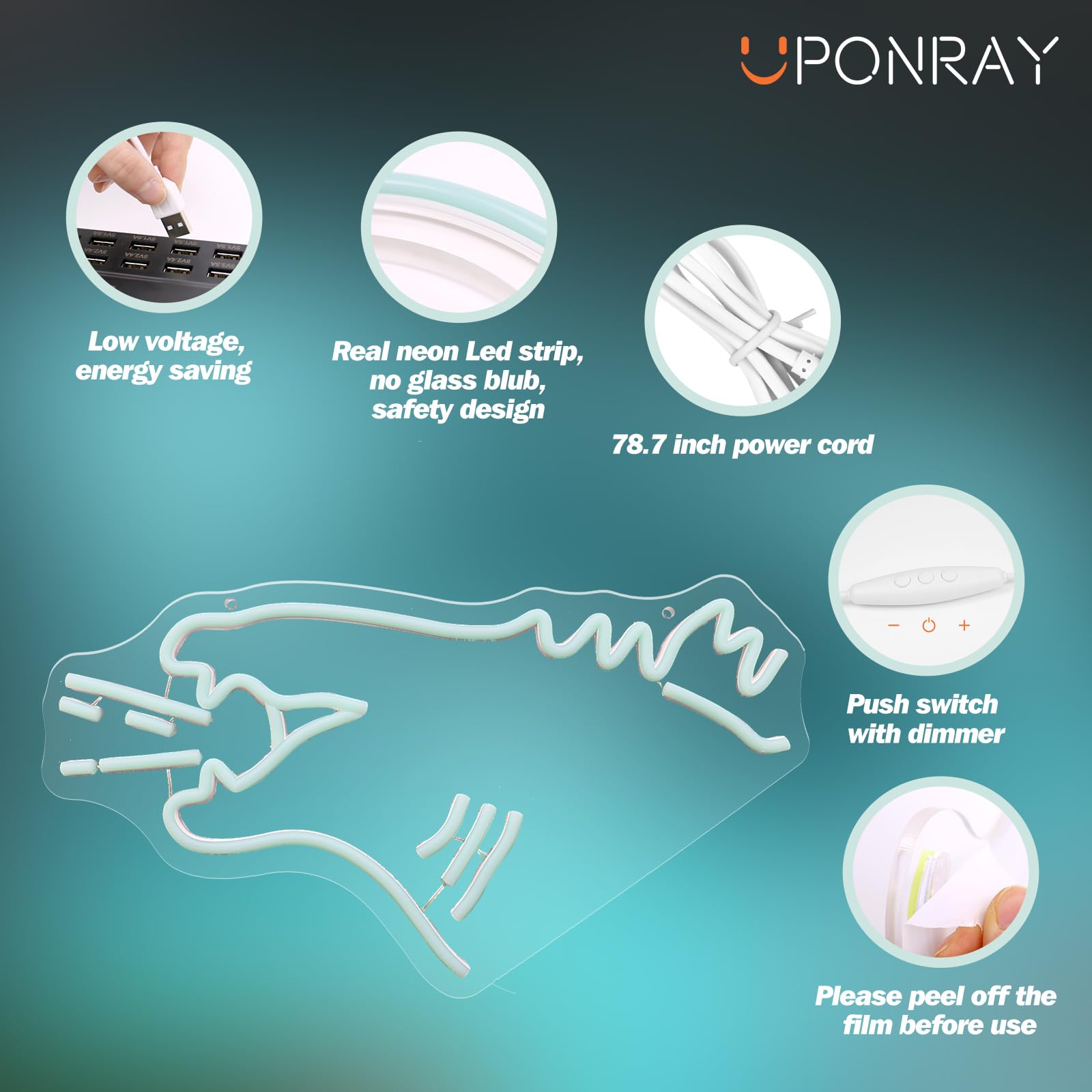 Amazon.co.jp: UponRay モンスターネオンサイン モンスターネオン
