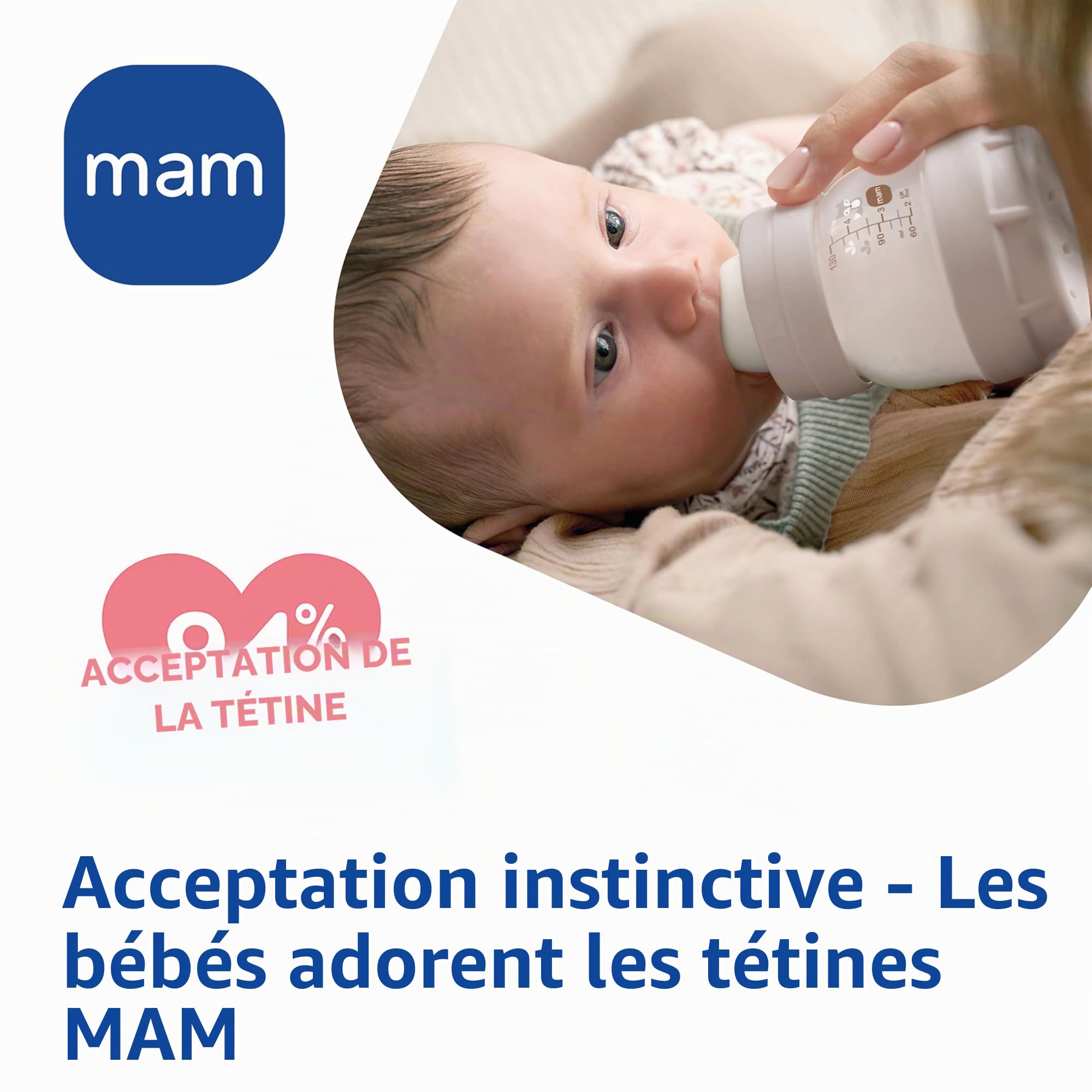 MAM Lot de 4 tétines en silicone