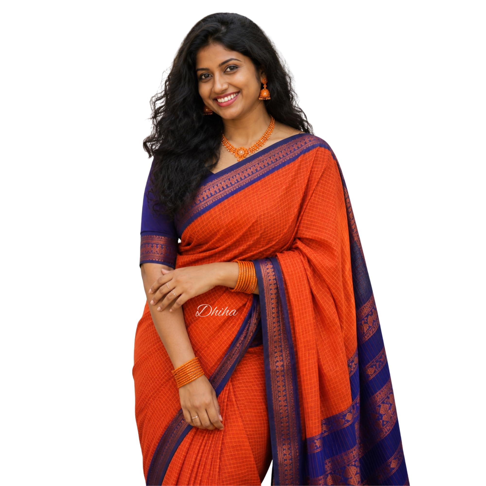 Gadwal Cotton Silk Checked Saree for Women | Pure Kalyani Cotton Checked Saree with Zari Border Tassels & Blouse | Kanjivaram Linen Silk | Handloom Weave-picture-55