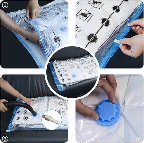 Miniatura 3 de Tienda Basics Bolsas de almacenamiento de compresión al vacío con bomba de mano  Jumbo, paquete de 6