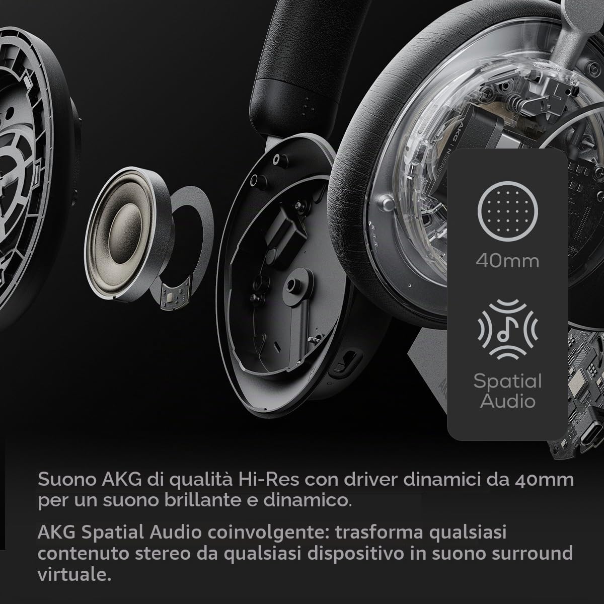 AKG N9 Hybrid kabelloser Over-Ear-Kopfh?rer mit adaptivem ANC Bluetooth 5.3 - wei?