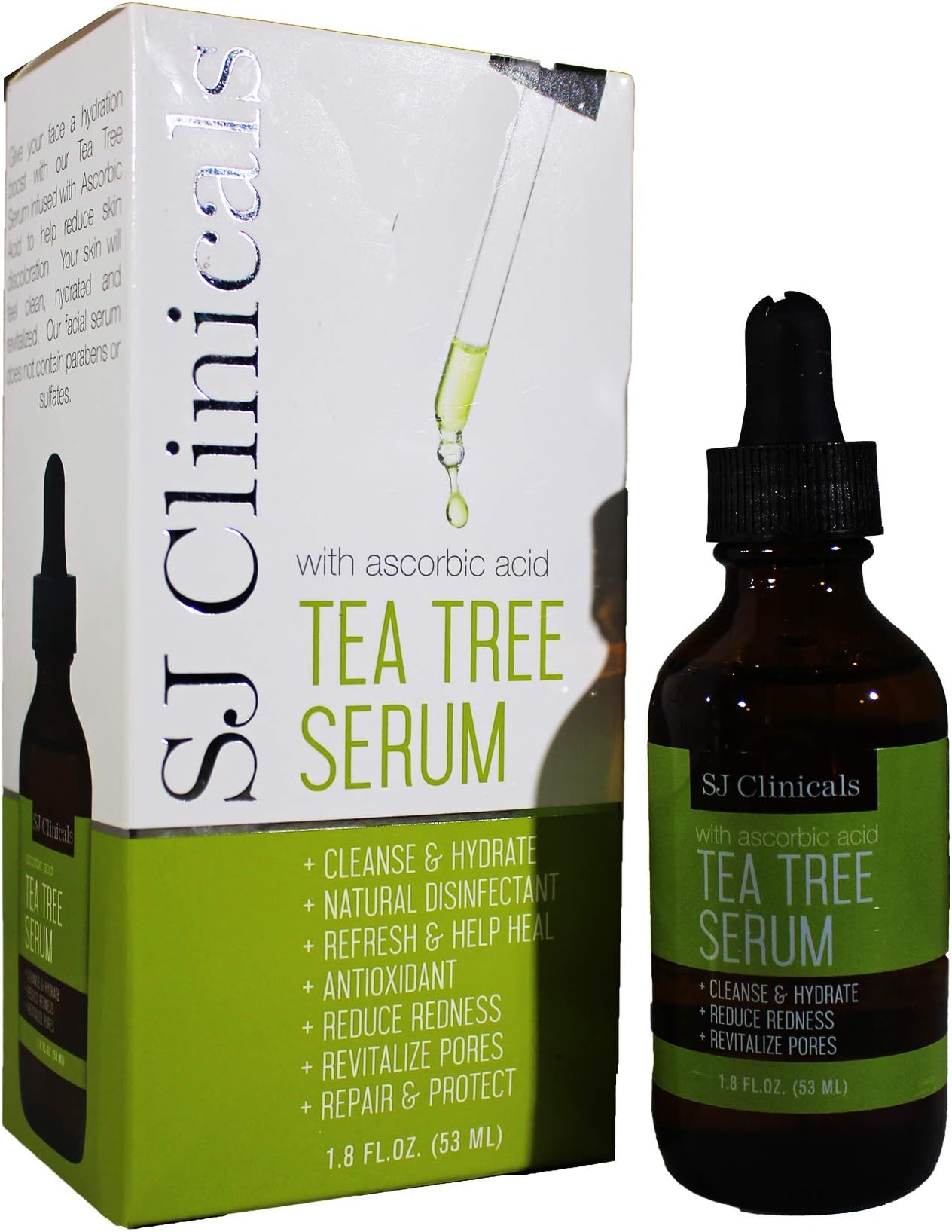 TEA TREE SERUM cleanse, hydrate, reduce redness and revitalize pores. (1.8 oz)
