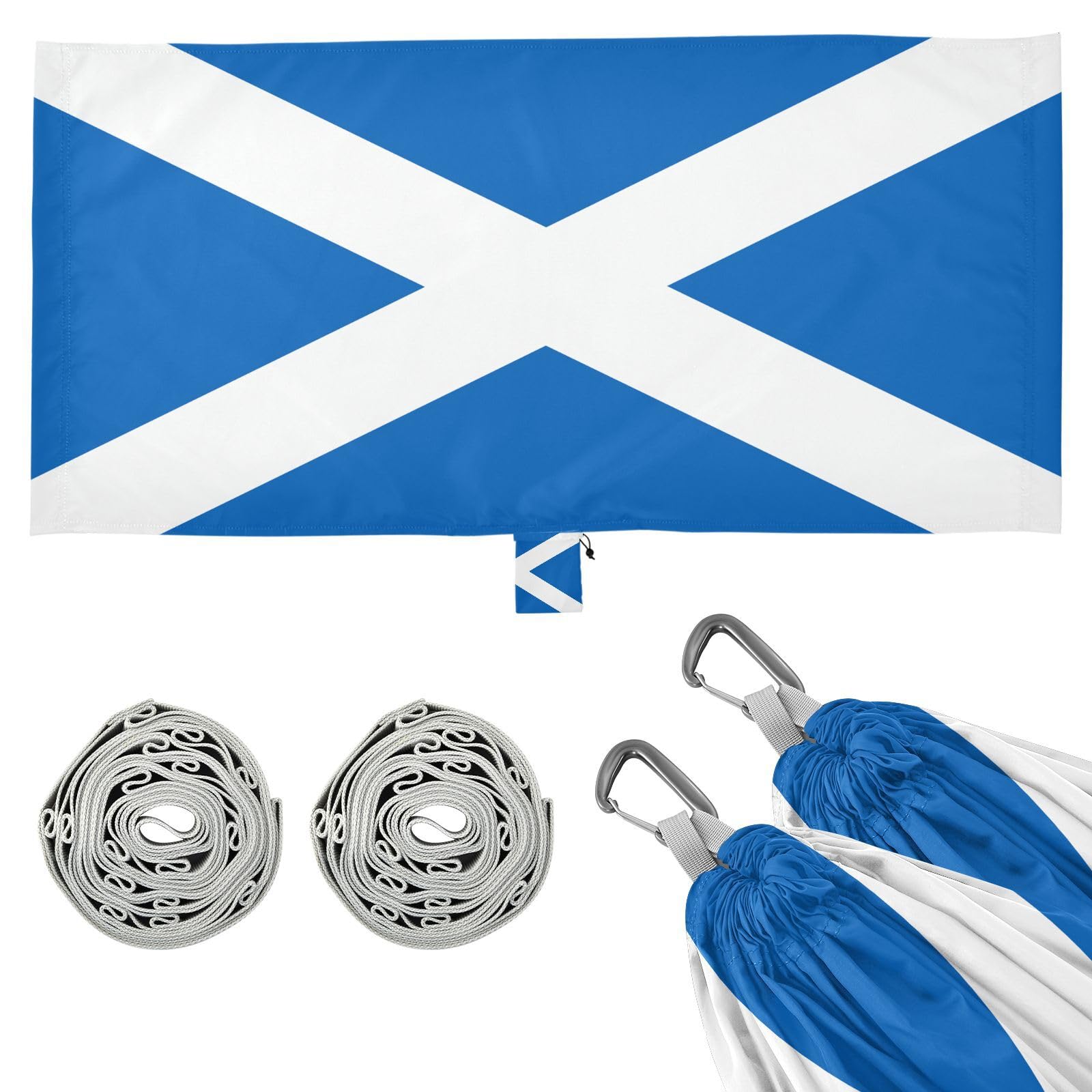 Hamacas para exteriores con la bandera de Escocia con bolsa de transporte portátil, hamaca de tela para exteriores, playa, patio, jardín