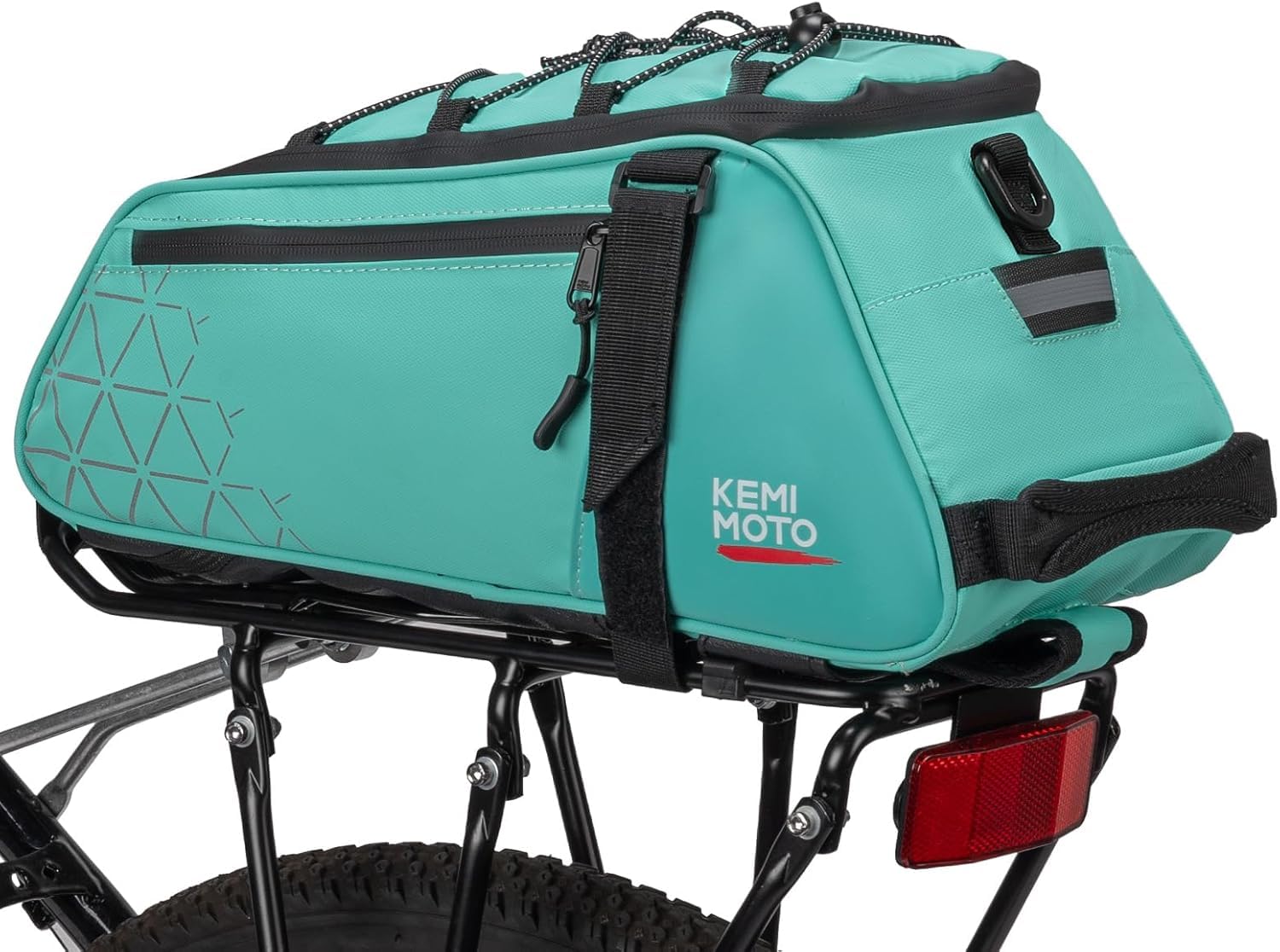 KEMIMOTO 2-in-1 8L Bicycle Rear Pannier Rack Bag, Water Resistant