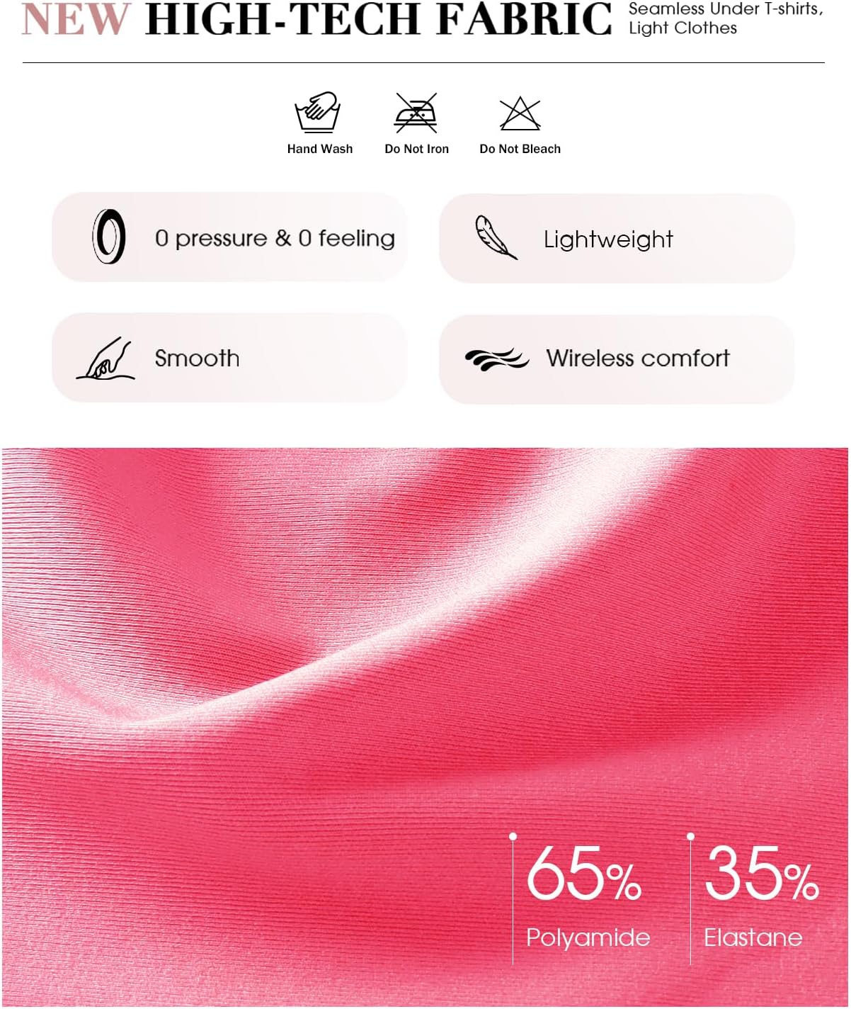 Women’s Plus Size Full Coverage Wireless Bras Supportive Wide Strap Comfort Bra for Sagging Breasts No Back Fat Minimizer Bra - Image 5