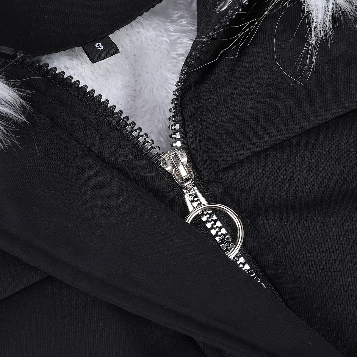 YYNUDA Winterparka Damen Lang Wintermantel Fell Kapuze Outdoor