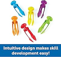 Vista 3 de Learning Resources 3 Prong Tong, Pencil Grip Tongs, Sensory Bin, Fine Motor Toy, Set of 6, Ages 4+