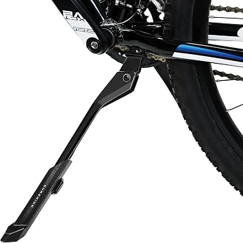 BV Rear Bike Stand for 24-29 - Adjustable Bikes Kickstand for Adult Bike with Non-Slip Foot & Spring-Loaded Latch for Stable Any-Angle Stance - Bicycle Stand for Mountain, City & Hybrid Bikes