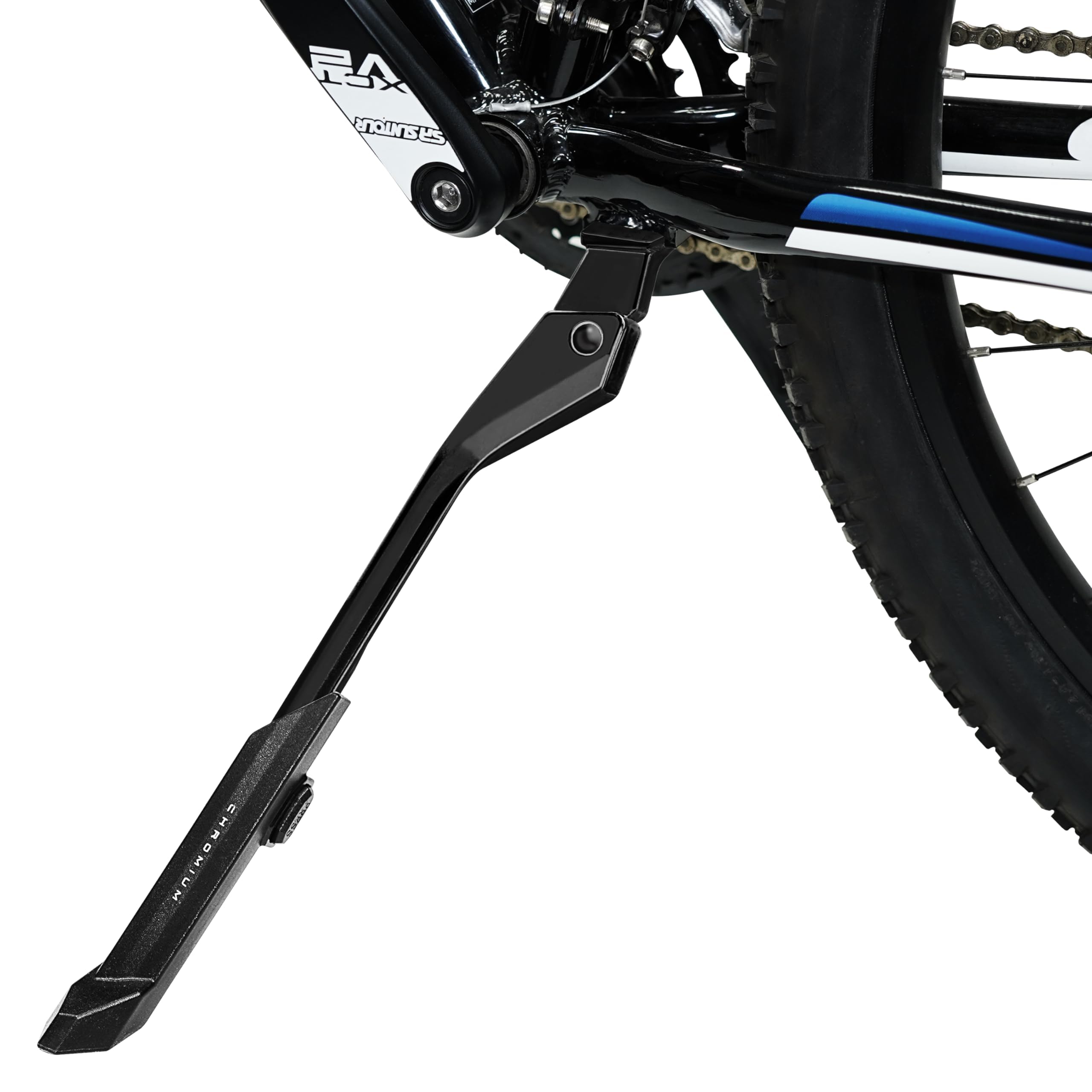 BV Chromium Adjustable Bicycle Kickstand with Concealed Spring-Loaded Latch, for 24-29 Inch Bike Kickstands