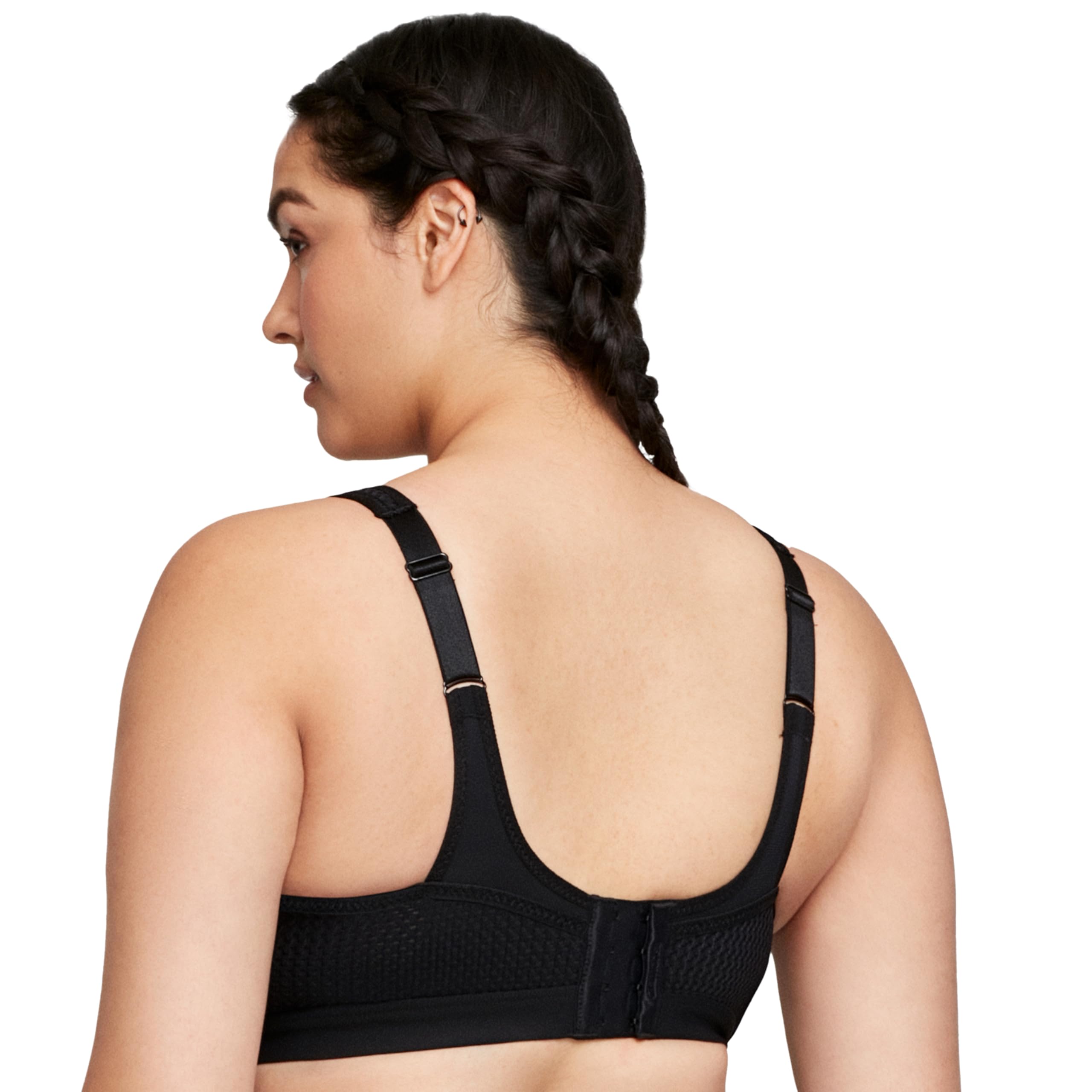 Glamorise Große Größen Plusgröße Bügel-Sport-BH für hohe Belastung Nr. 9066, Schwarz, 100D