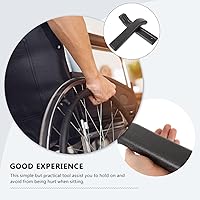 Vista 5 de 1 par de almohadillas de repuesto para silla de oficina, reposabrazos, almohadillas de repuesto para silla de ruedas, cubierta de reposabrazos