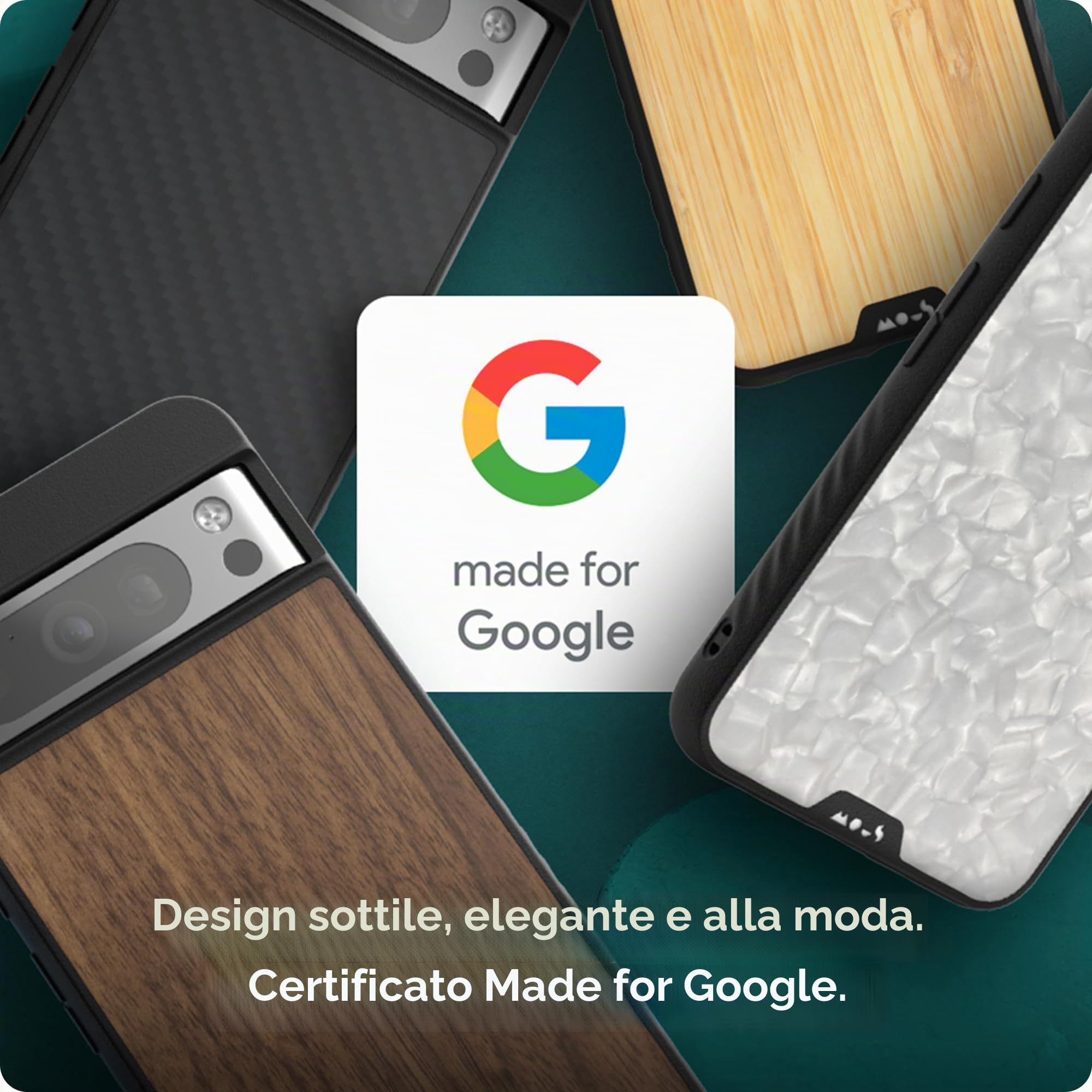Mous per Google Pixel 8 Pro Cover Compatibile con MagSafe - Limitless Fibra di Carbonio