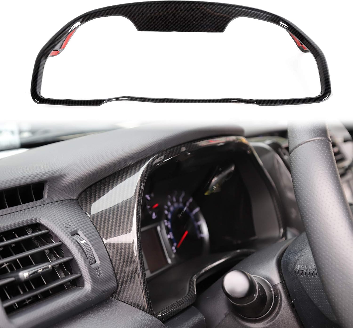 Voodonala for 4Runner ABS Carbon Fiber Dashboard Center Console Dash Board Instrument Gauge Cluster Fascia Trim for 2010-2025+Toyota 4Runner Interior Accessories, 1pc