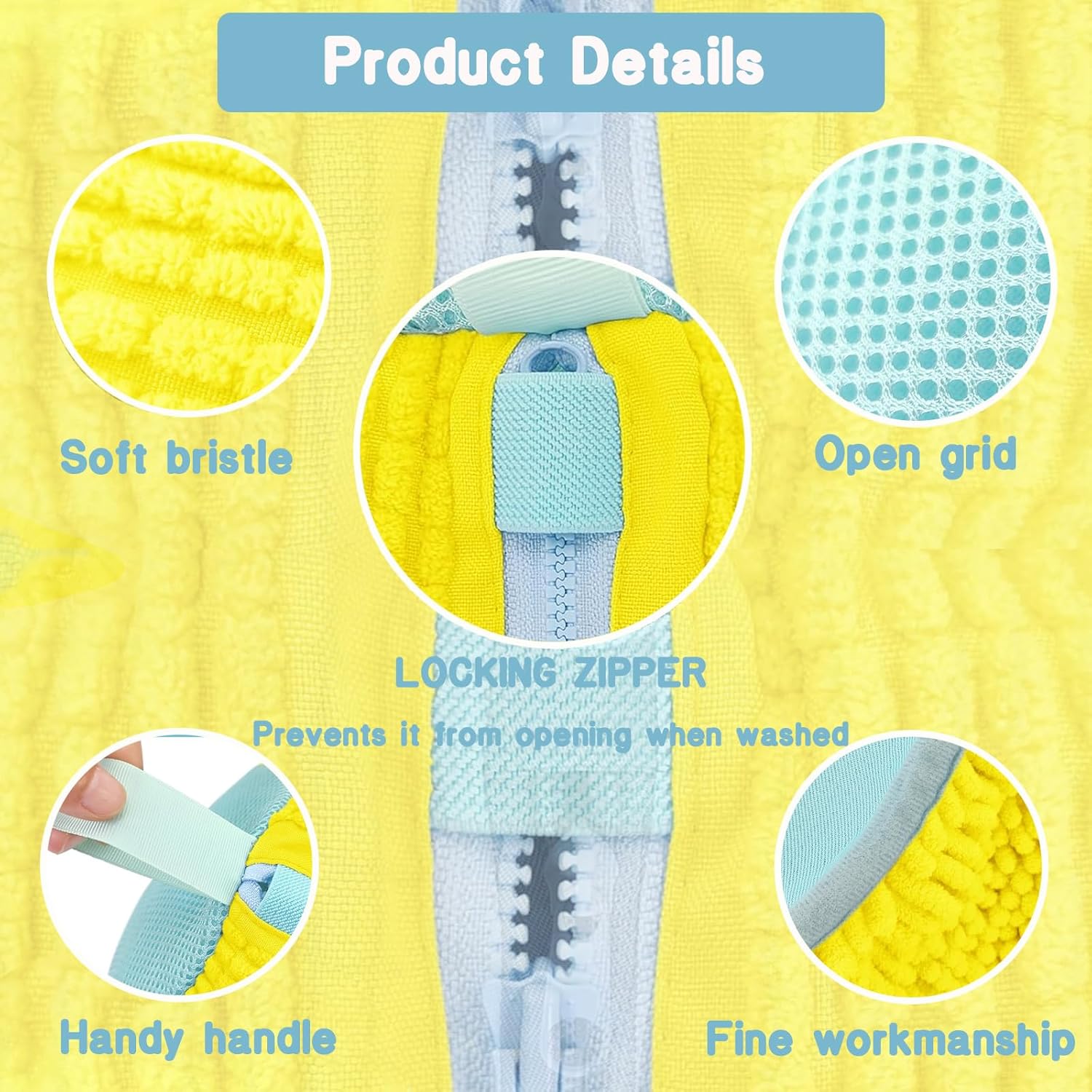 Shoe Washing Machine Bag（2 Pack）- Reusable Shoe Washing Machine Bag, With 2 Drying Racks 12 Cleaning Ball, Sneaker Tennis Cleaner Kit, Quick Clean for Busy Families-Yellow - Image 5