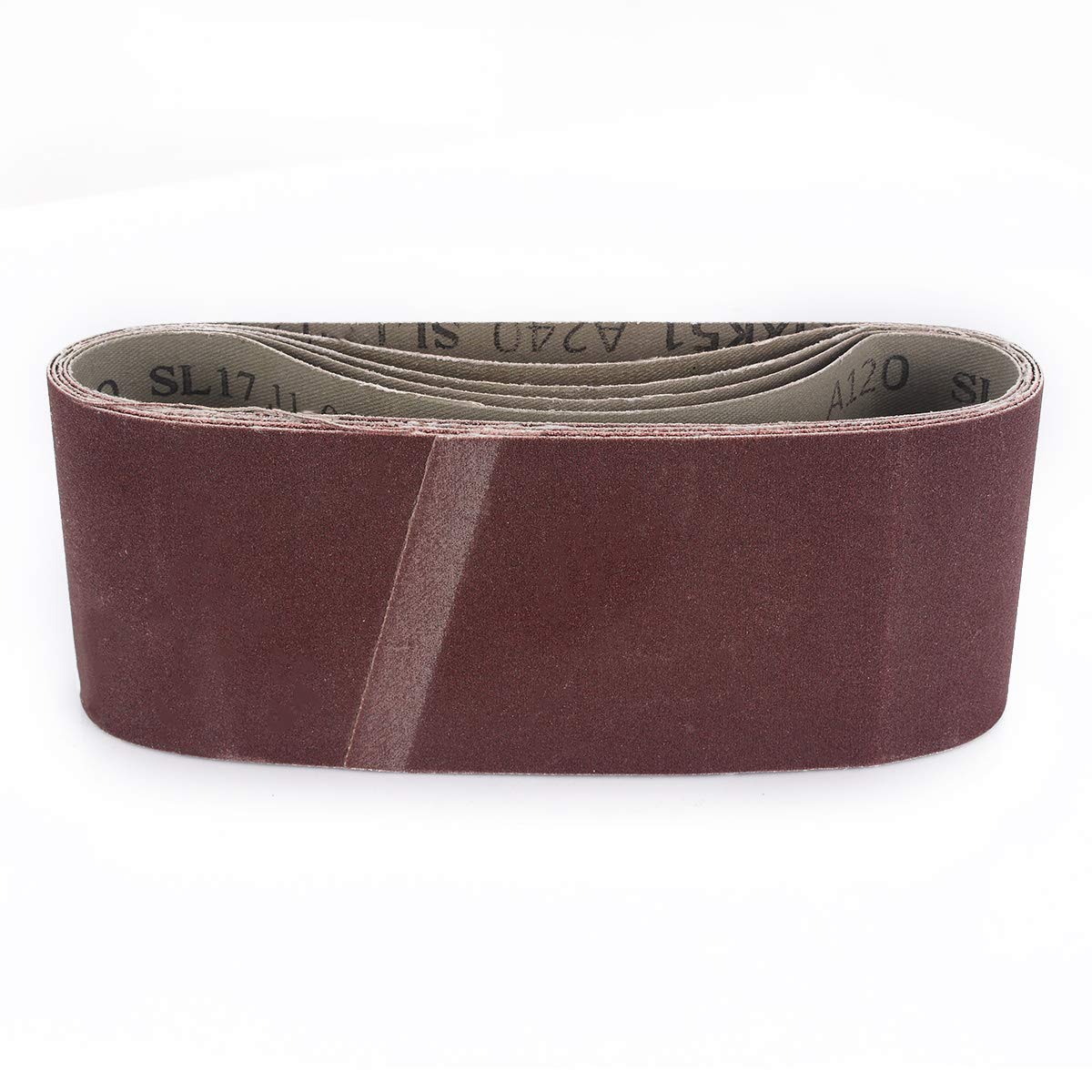 Cintas lijadoras, Banda de lijado, banda pulido papel lija, 5 piezas 75 * 457 mm Bandas abrasivas Granos Lijadora Herramientas eléctricas 60/80/100/120/240 Grano