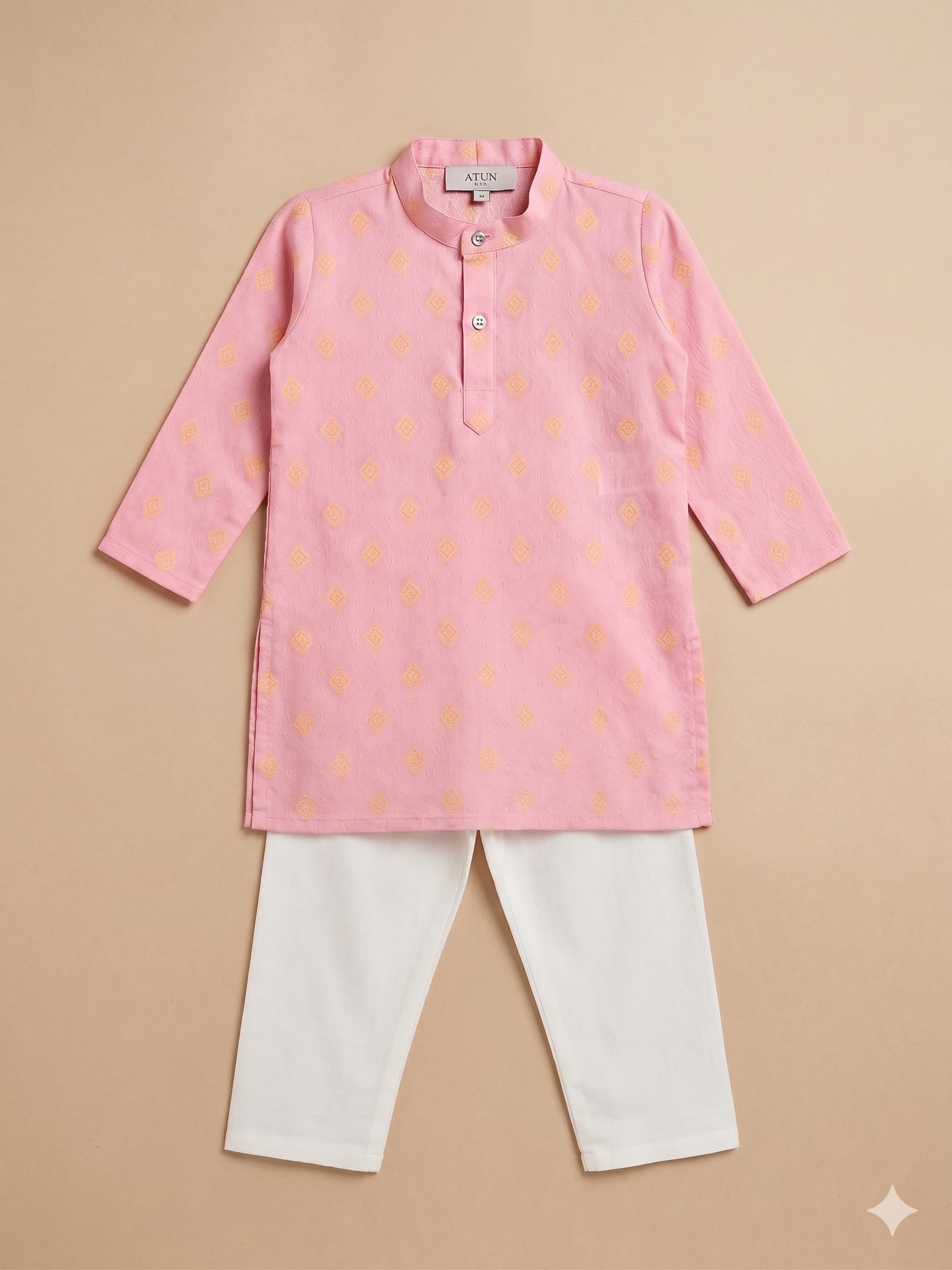 A.T.U.N. (ALL THINGS UBER NICE) Set pigiama Kurta 100% cotone stampato per bambini, set di abbigliamento etnico indiano morbido e confortevole | Festival, celebrazioni, matrimoni, funzioni, riunioni