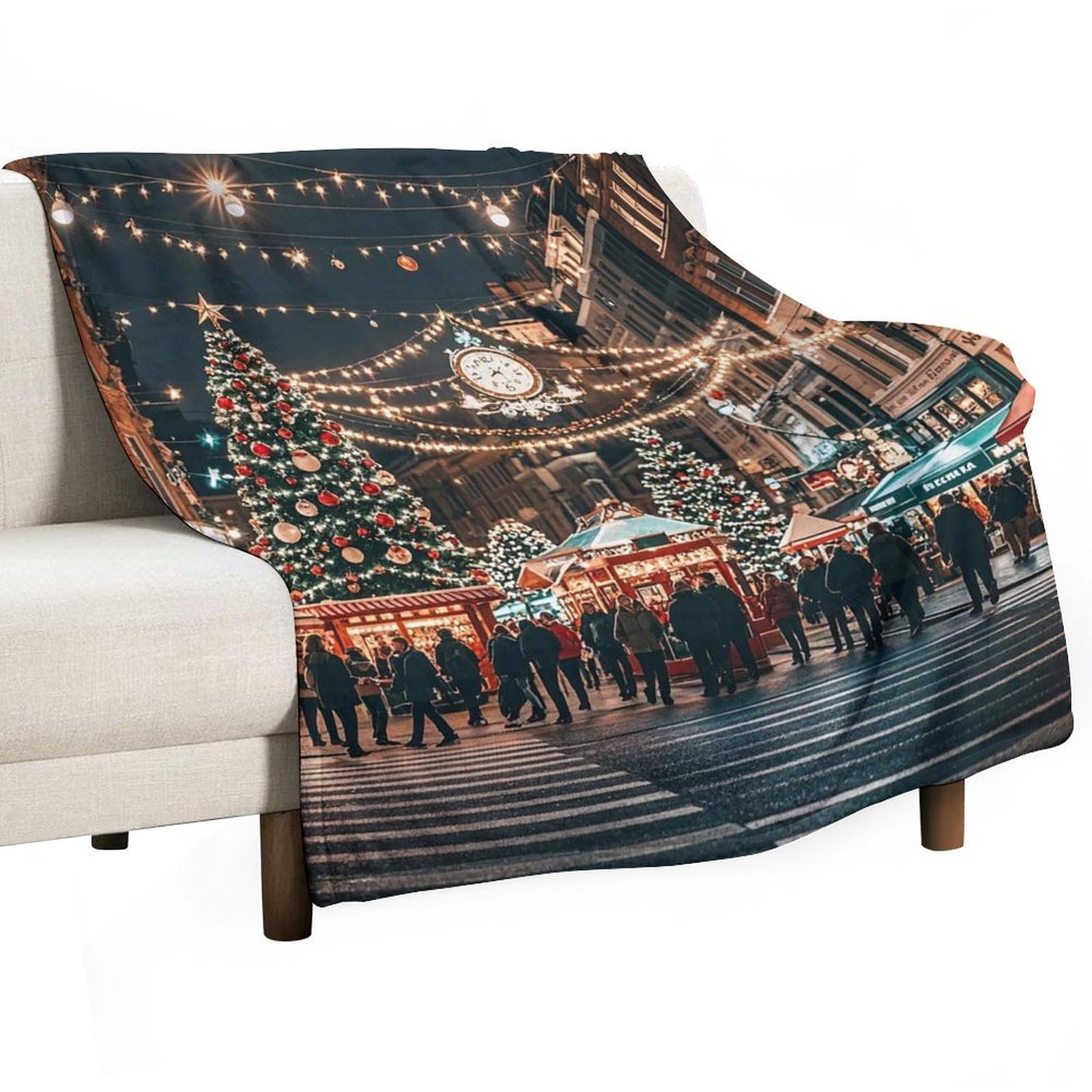 Couverture en flanelle anti-boulochage douce et durable 177x203 cm pour lit et canapé