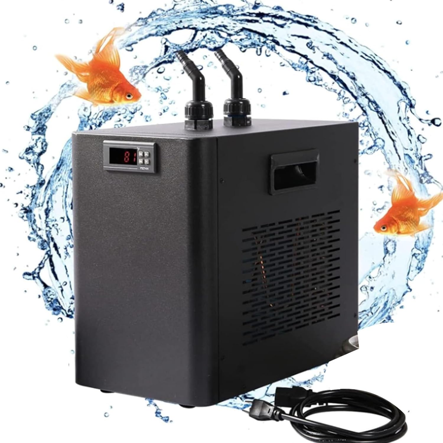 Aquarium Chiller Water Cooler 42 Gallon Water Chiller, Compressor Refrigeration 160L Fish Tank Cooling Fan Air-Cooled Aquatic Plant Cultivation for Hydroponics