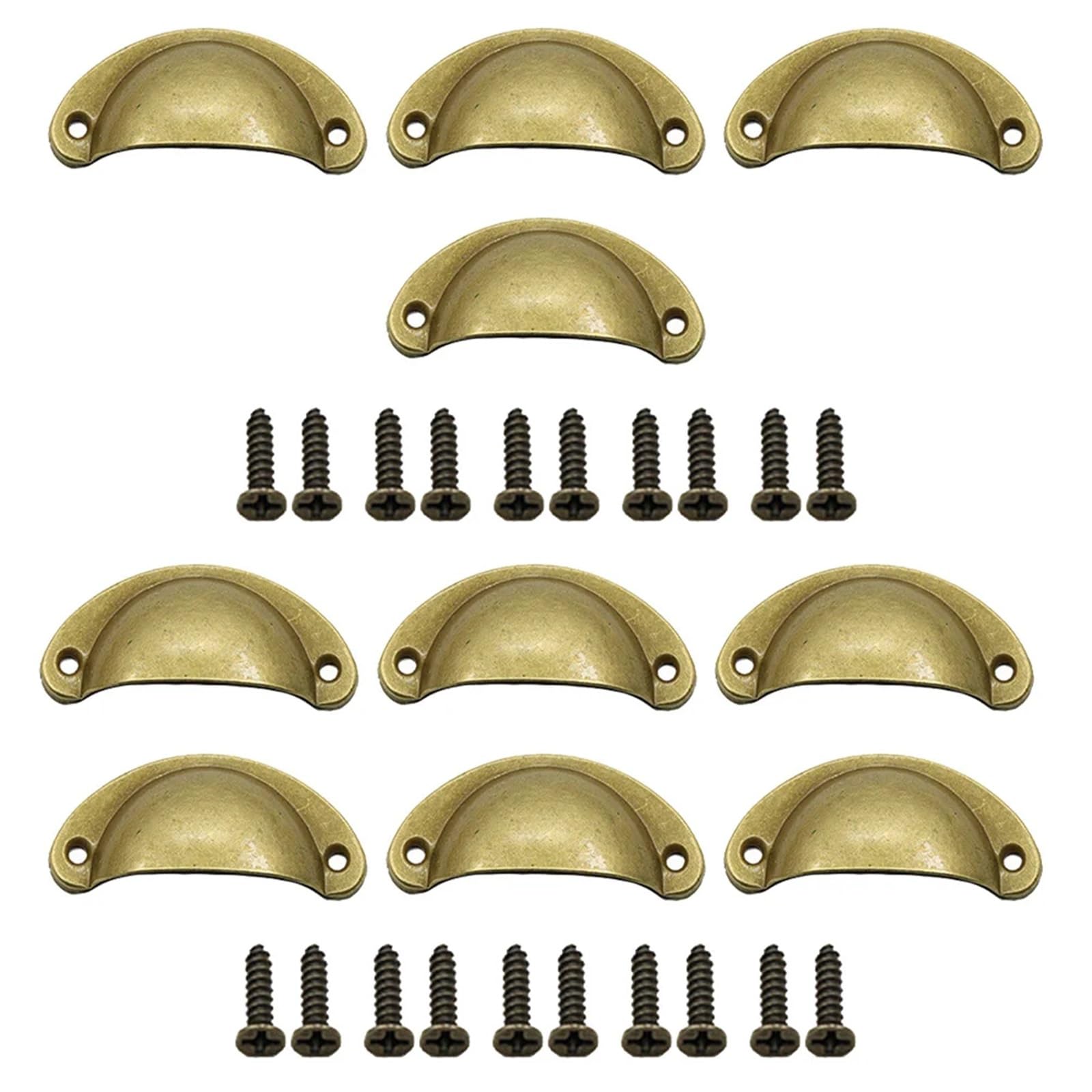 Maniglie per tazze a conchiglia, 30 pezzi, stile vintage, maniglie decorative per ante di armadietti, pomelli retrò per mobili
