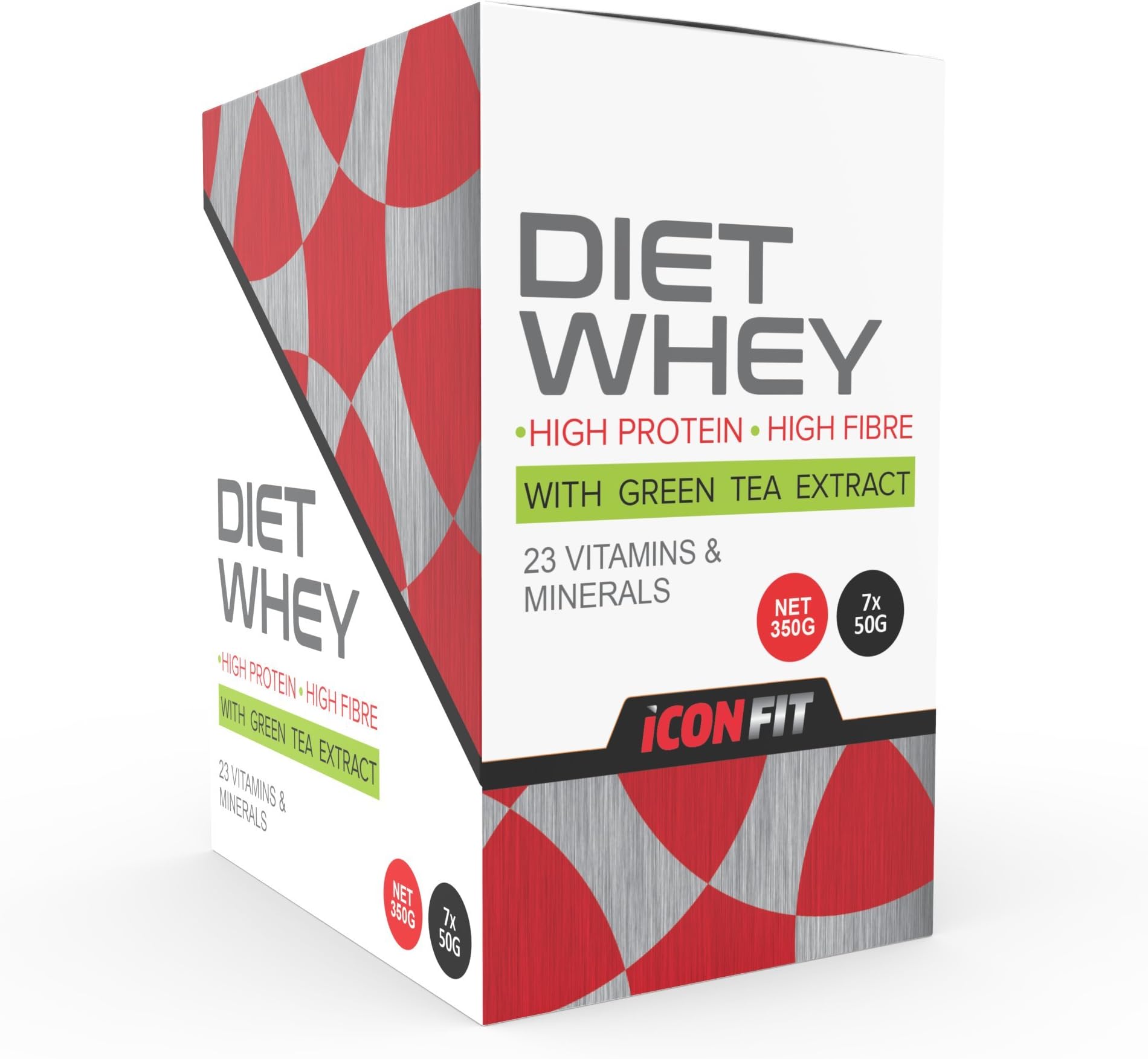 ICONFIT Diet WHEY Protein Lean Nutrition Meal Replacement Powder 350g (7x50g) Sachets Diet Shake (Chocolate)