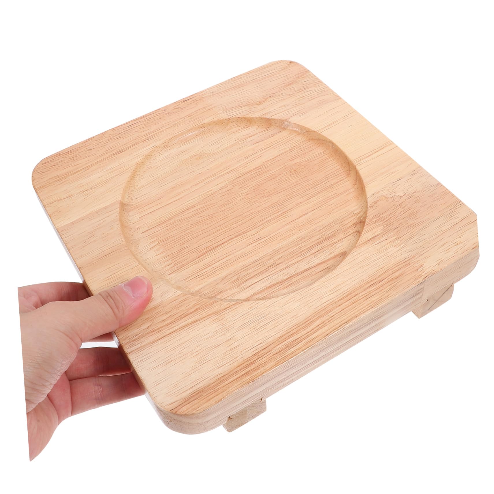 Holz Topfuntersetzer Wärmeisolierend Quadratisch 20x20cm mit Rillen für Auflaufform Anti Rutsch Unterlage Küche Esszimmer